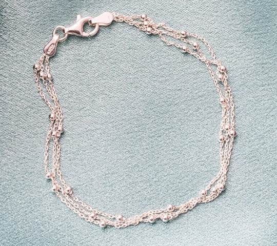 The Galaxy Bracelet - Three Stands of Glimmering Sterling Silver
