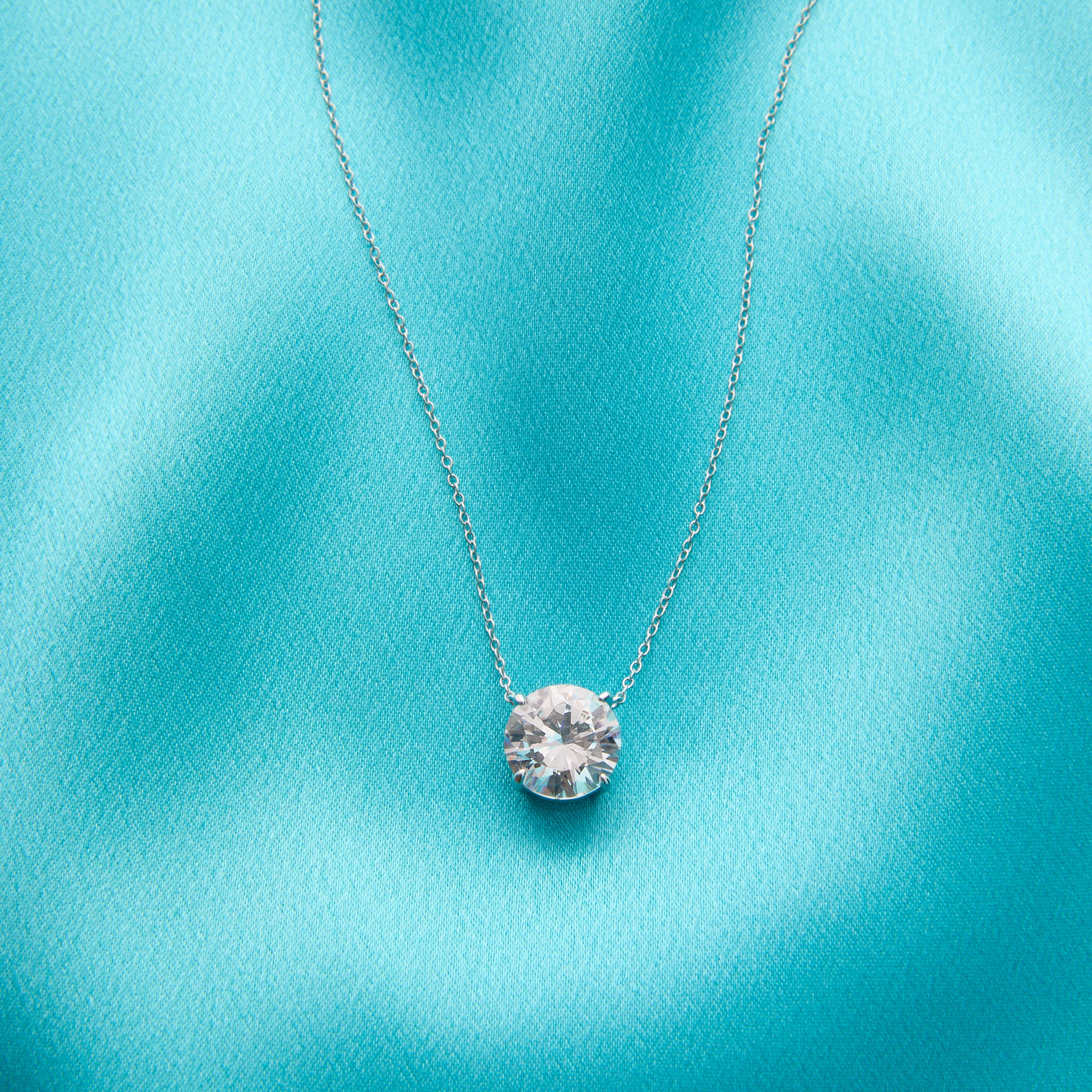 The Olivia Necklace in Silver - The Belle of the Ball