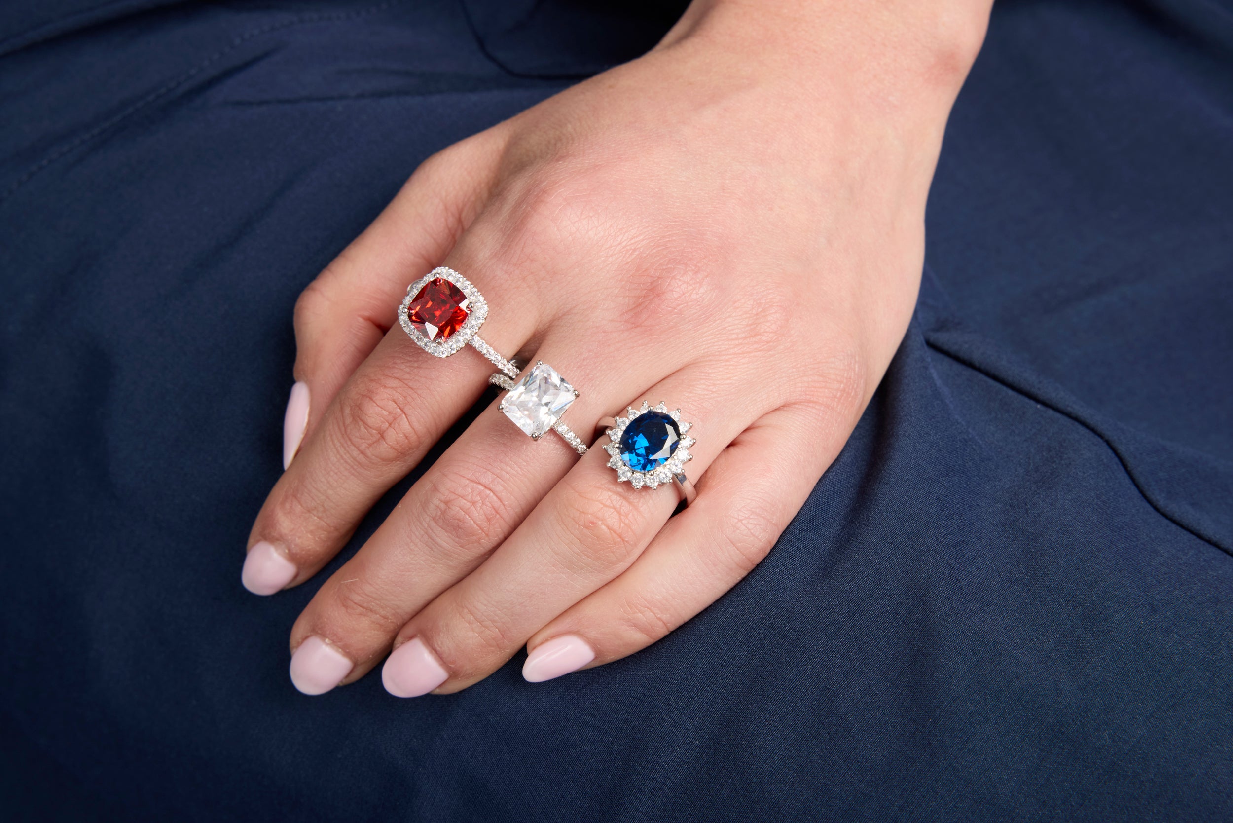 Diana Statement Ring in Blue and Silver- Jazz Up Any Outfit
