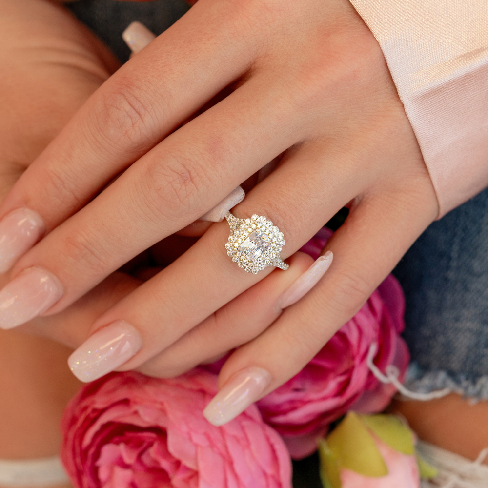 Julianna Engagement Ring in Silver - Affordable Luxury That Really Shines