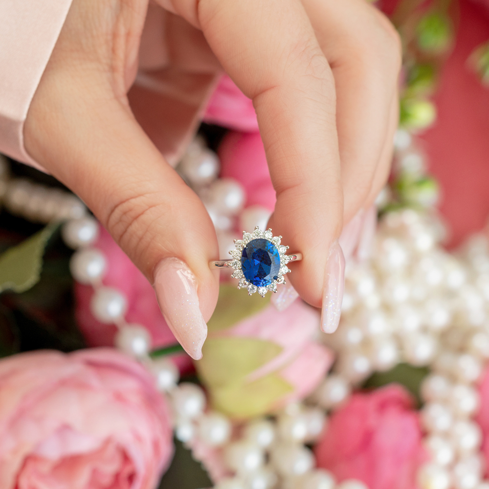 Diana Statement Ring in Blue and Silver- Jazz Up Any Outfit