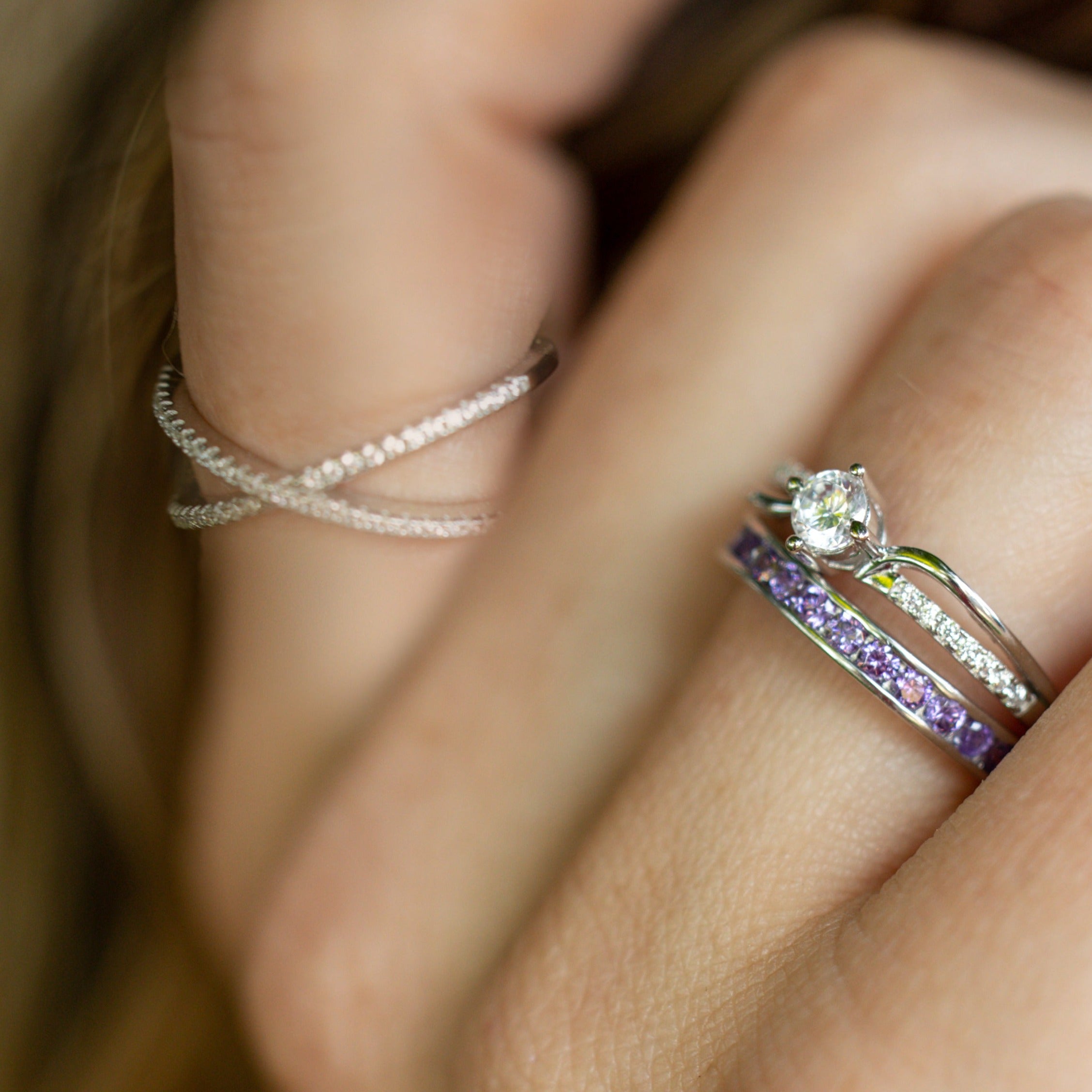 Jenna Statement Ring in Silver - Eye-catching Design