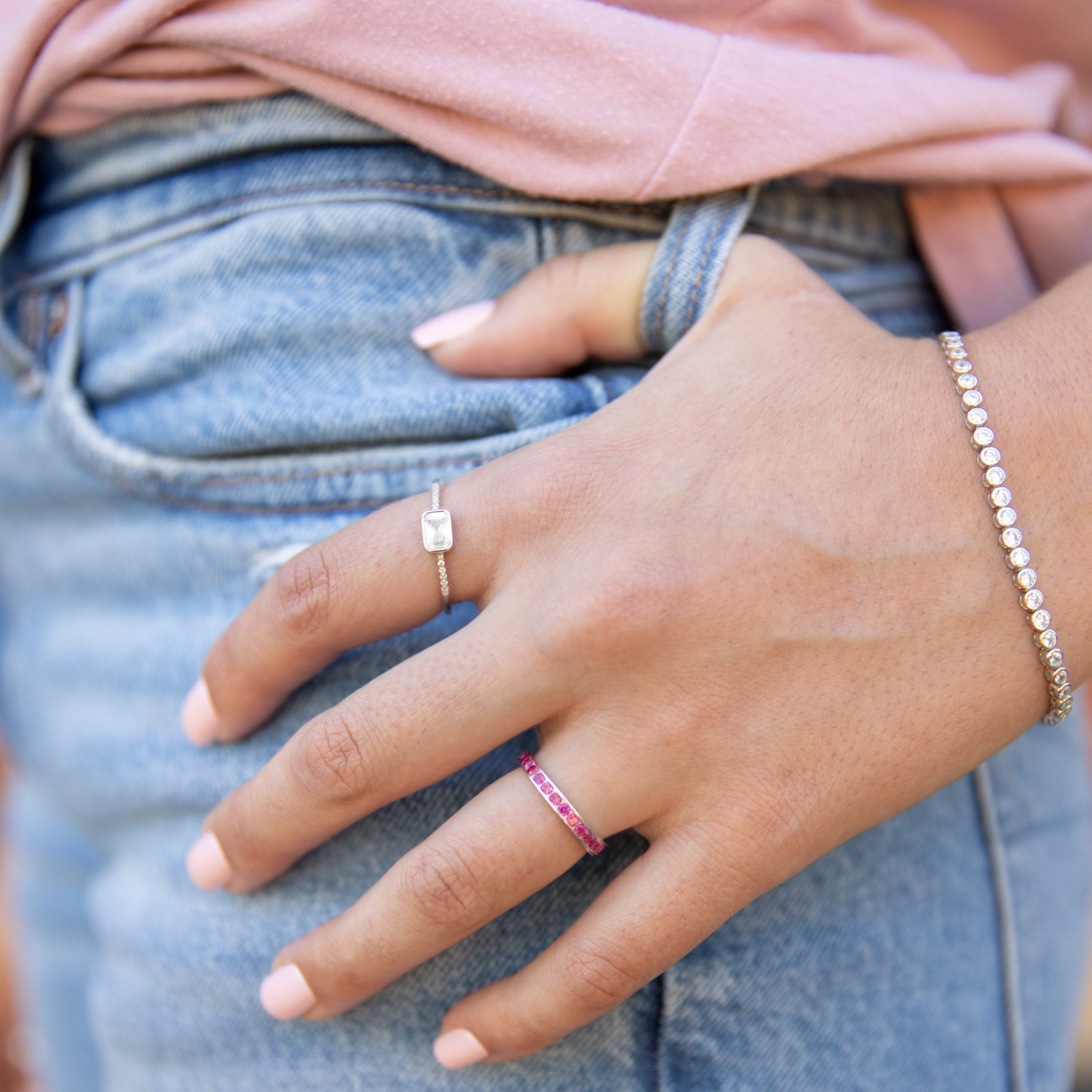 Cora Stackable Ring in Silver- A Stunning Stackable!