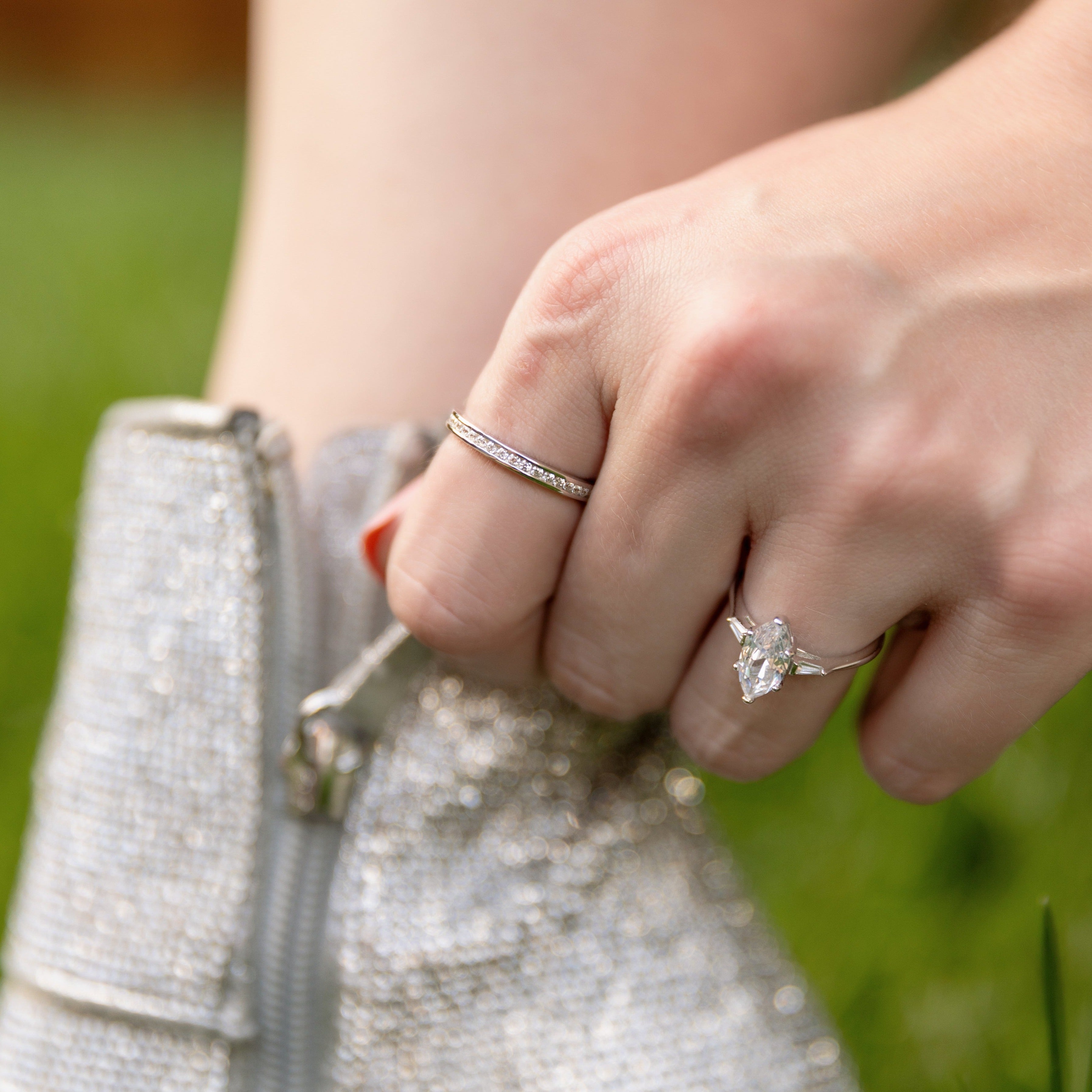 Maggie Engagement Ring in Silver - The Marquis Marquise