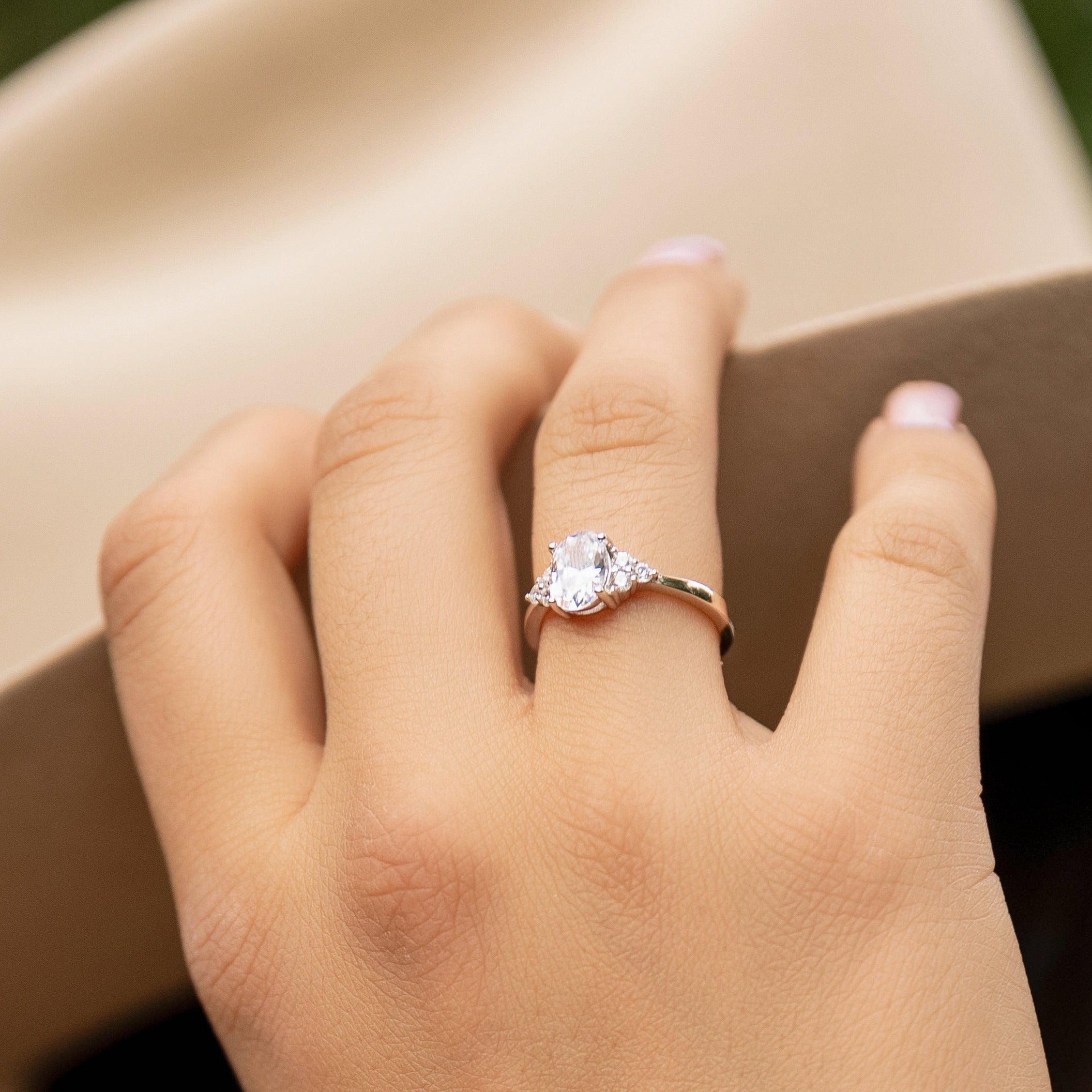 Yvette Engagement Ring in Silver - Hands Down Winner for Sparkle and Shine!