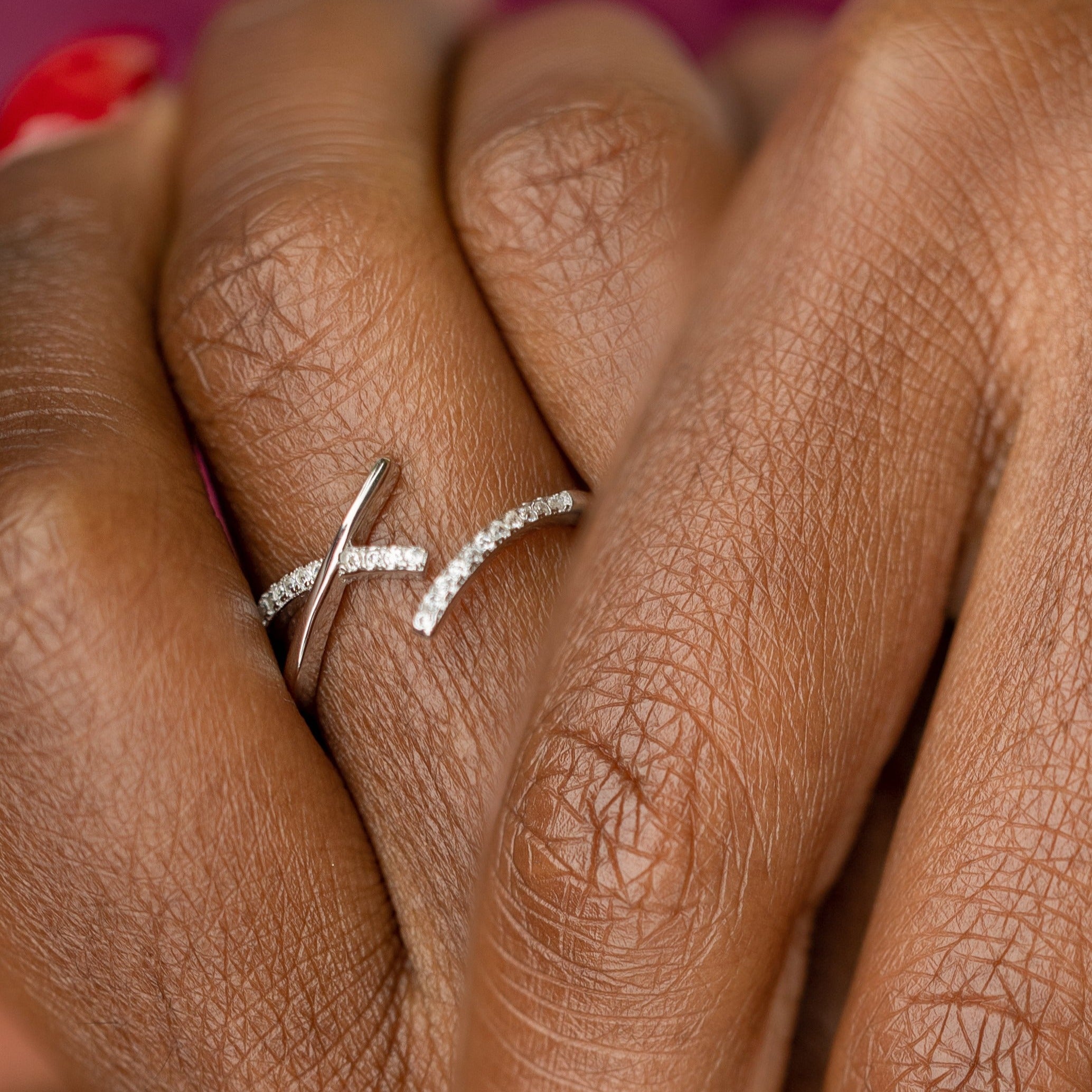 Rachel Ring in Silver - One-of-a-Kind Criss-Cross Design