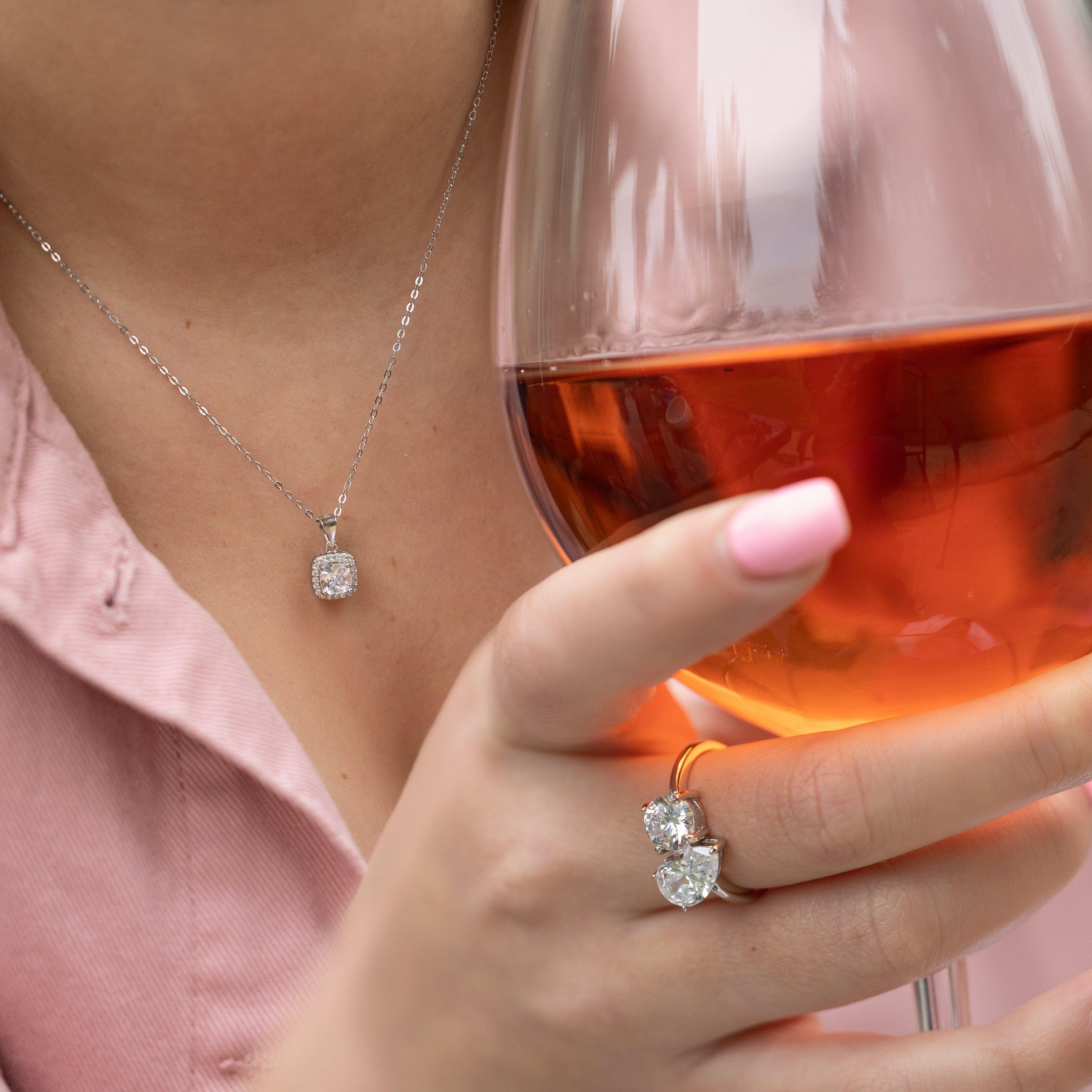 Aurora Ring in Silver - Double Feature Stones