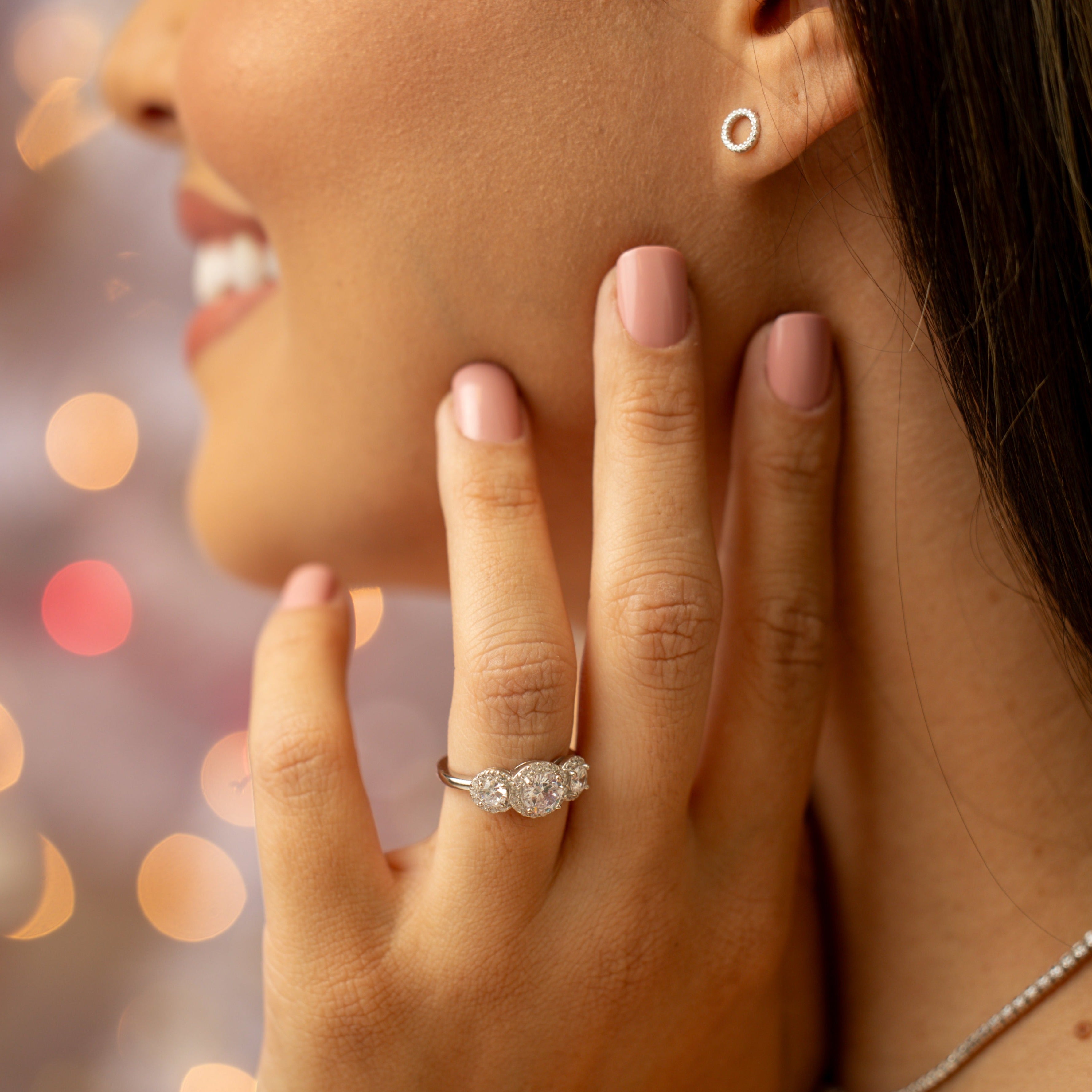 Past, Present, & Future Engagement Ring in Silver - Timeless in the Past, Present, and Future