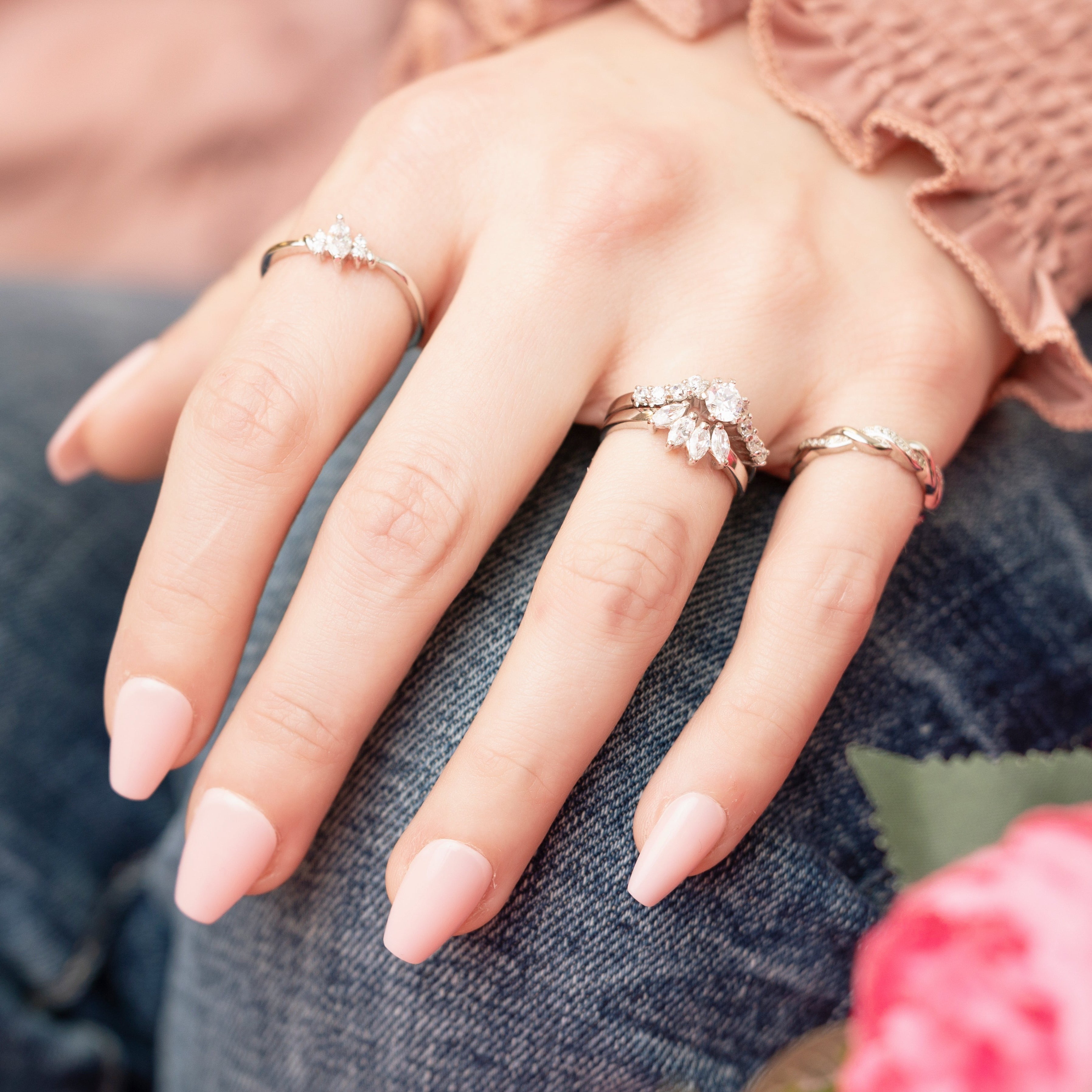 Ariel Ring in Silver - Stunning Floral Design