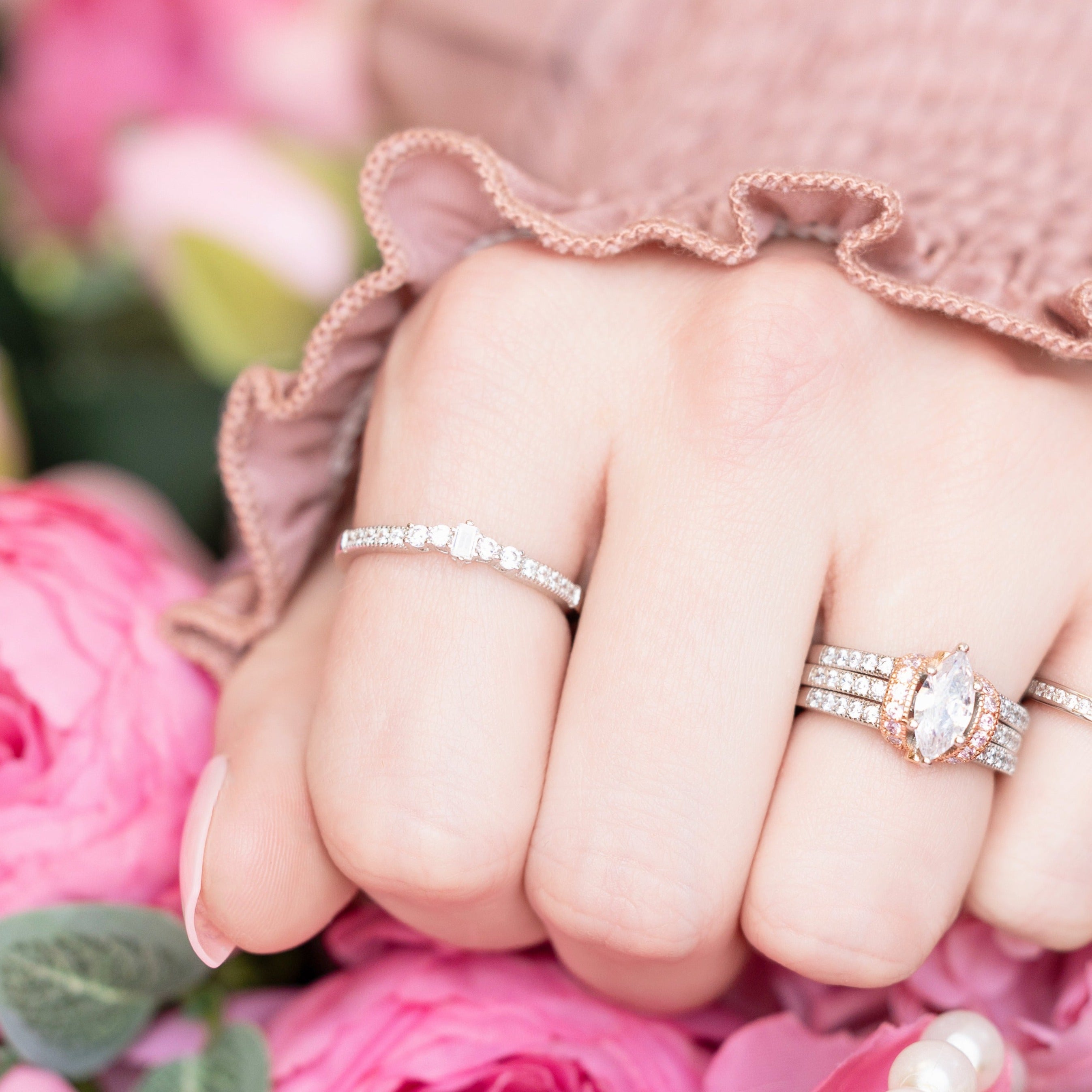 Isabella Stackable Ring in Silver - The Perfectly Sparkly Stackable