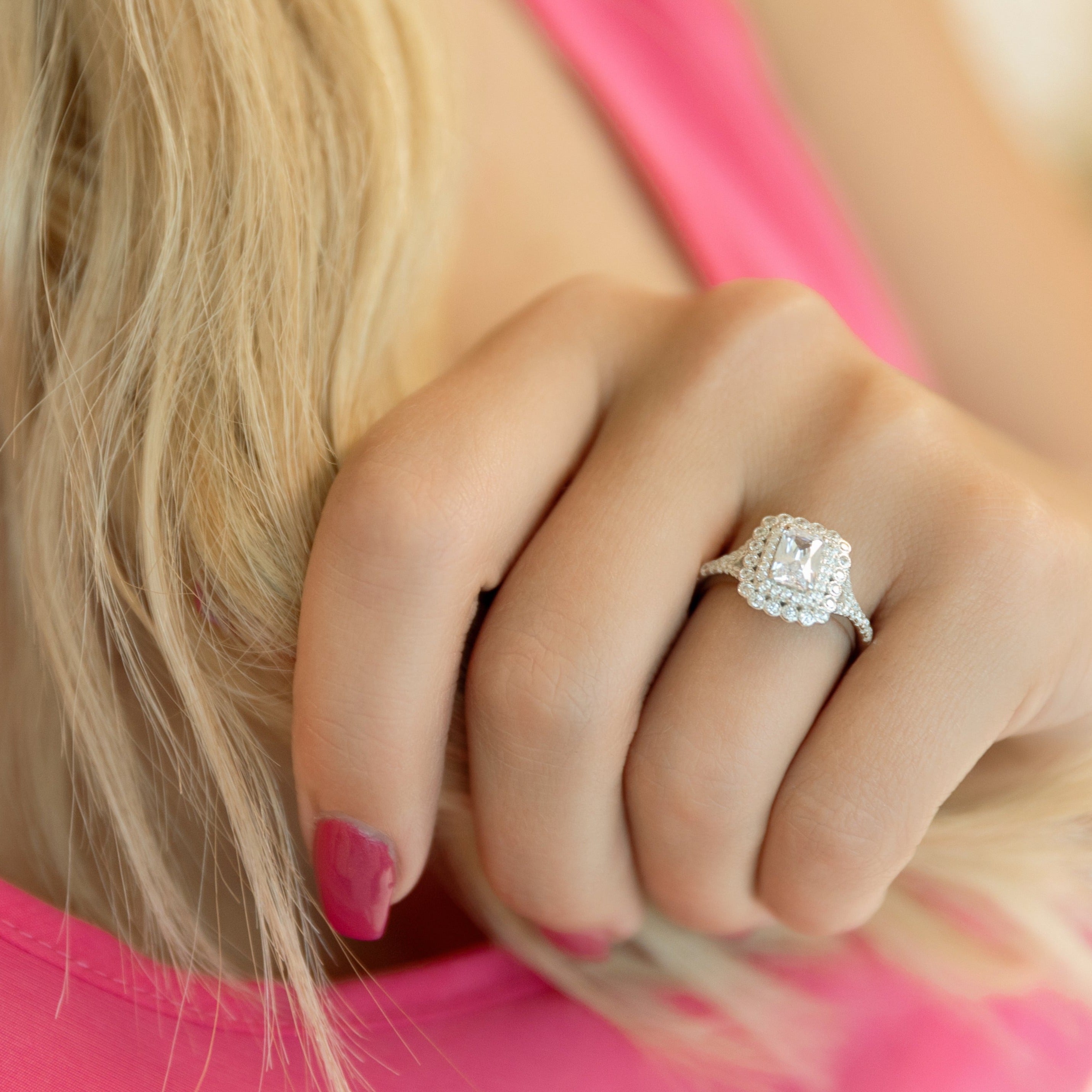 Julianna Engagement Ring in Silver - Affordable Luxury That Really Shines