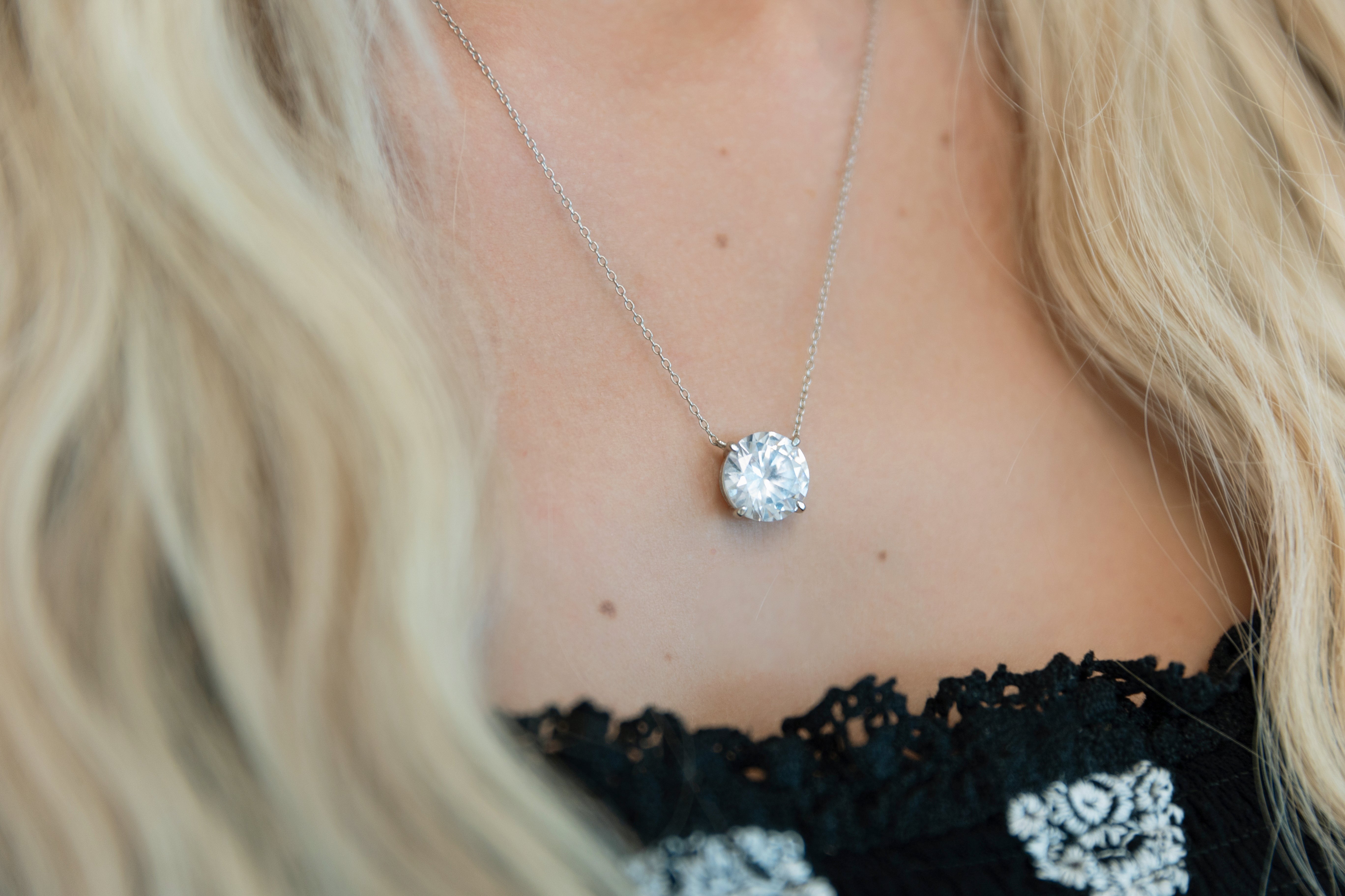 The Olivia Necklace in Silver - The Belle of the Ball