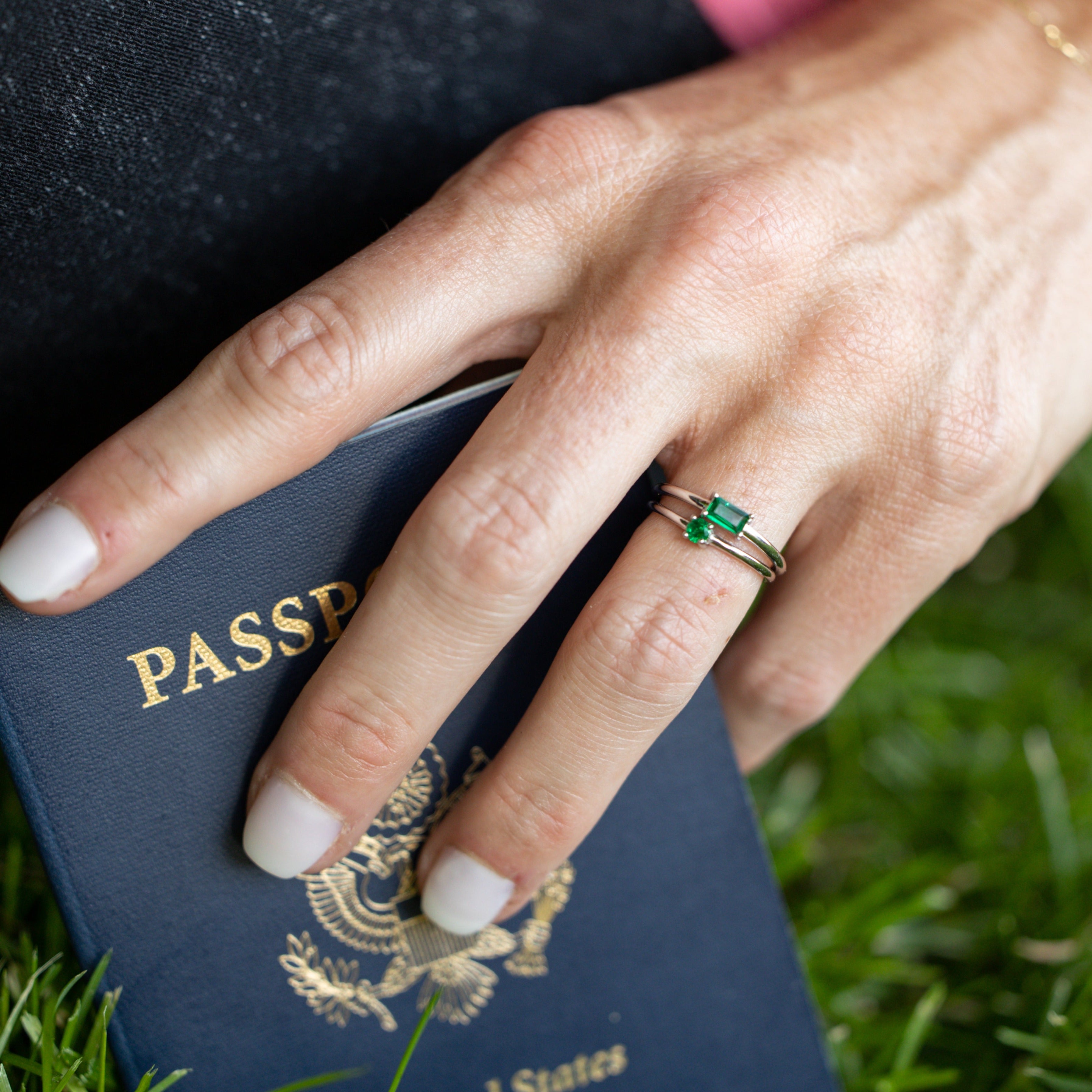 Emerald Round Stackable - Get Ready for Your May Birthday!