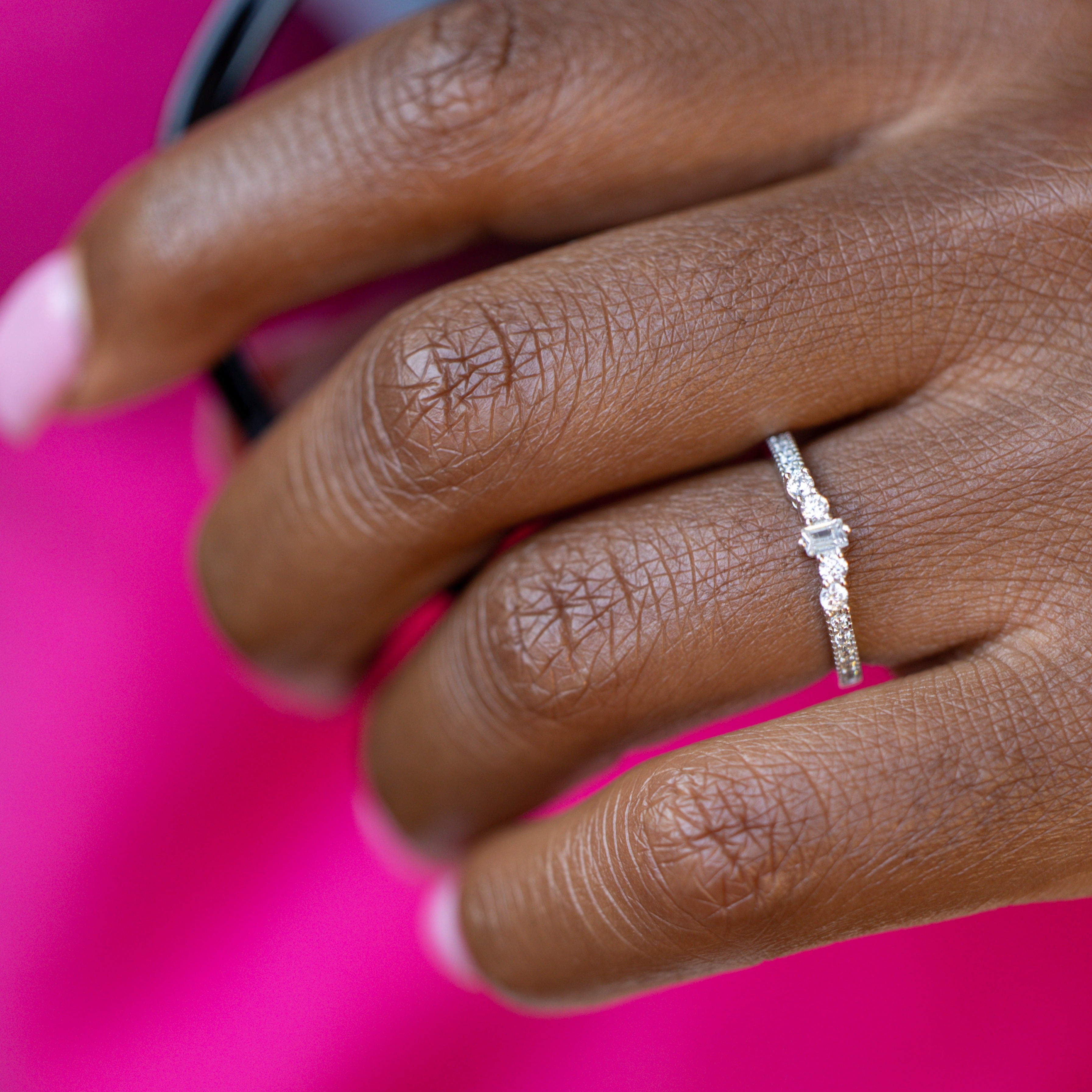 Isabella Stackable Ring in Silver - The Perfectly Sparkly Stackable