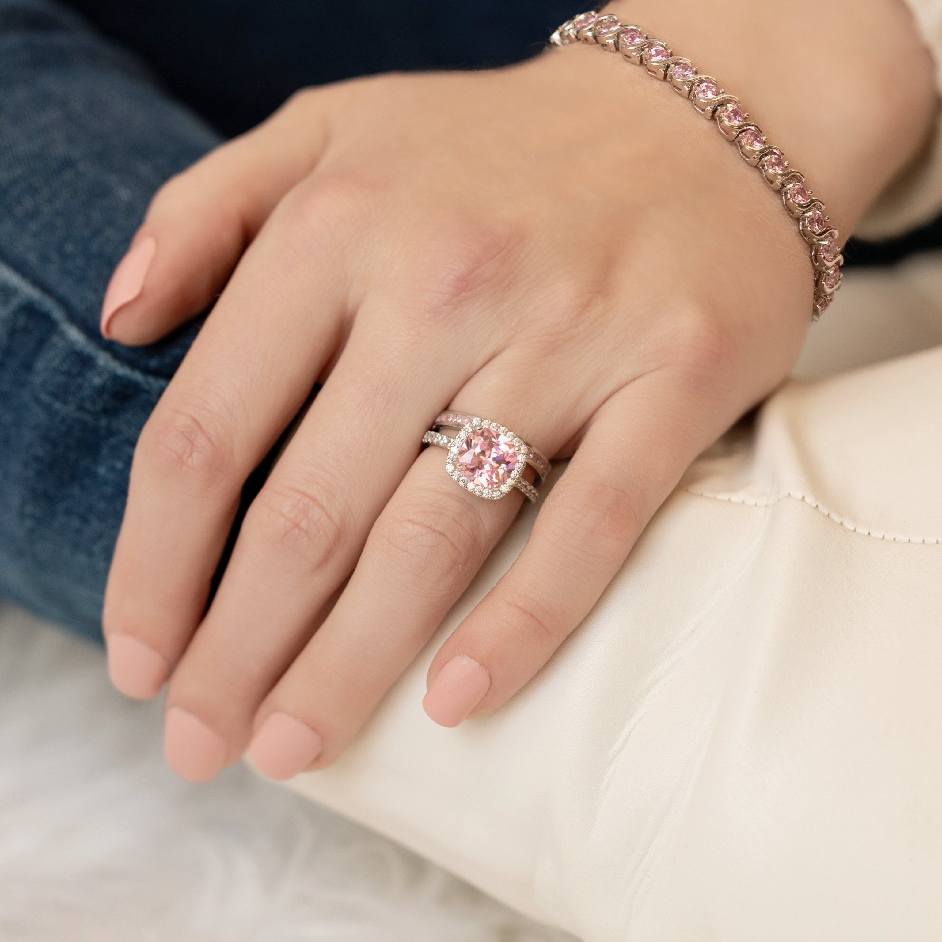 Hannah Engagement Ring - the Perfect Sparkly Accessory for Spring or Summer