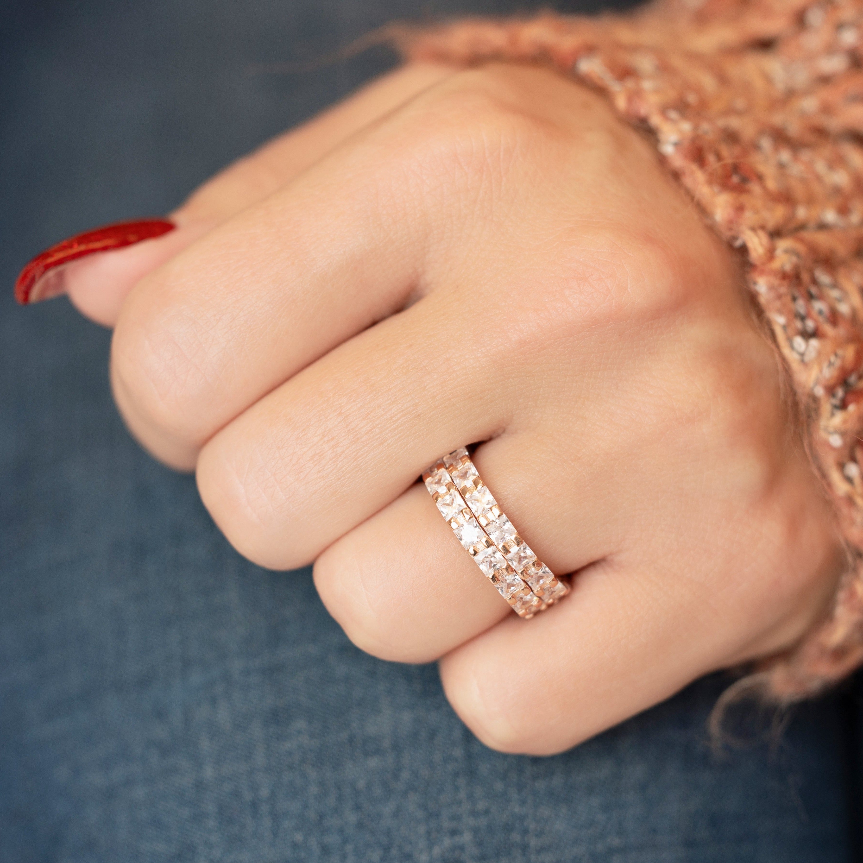 Amelia Ring in Rose Gold - Stunning and Stackable