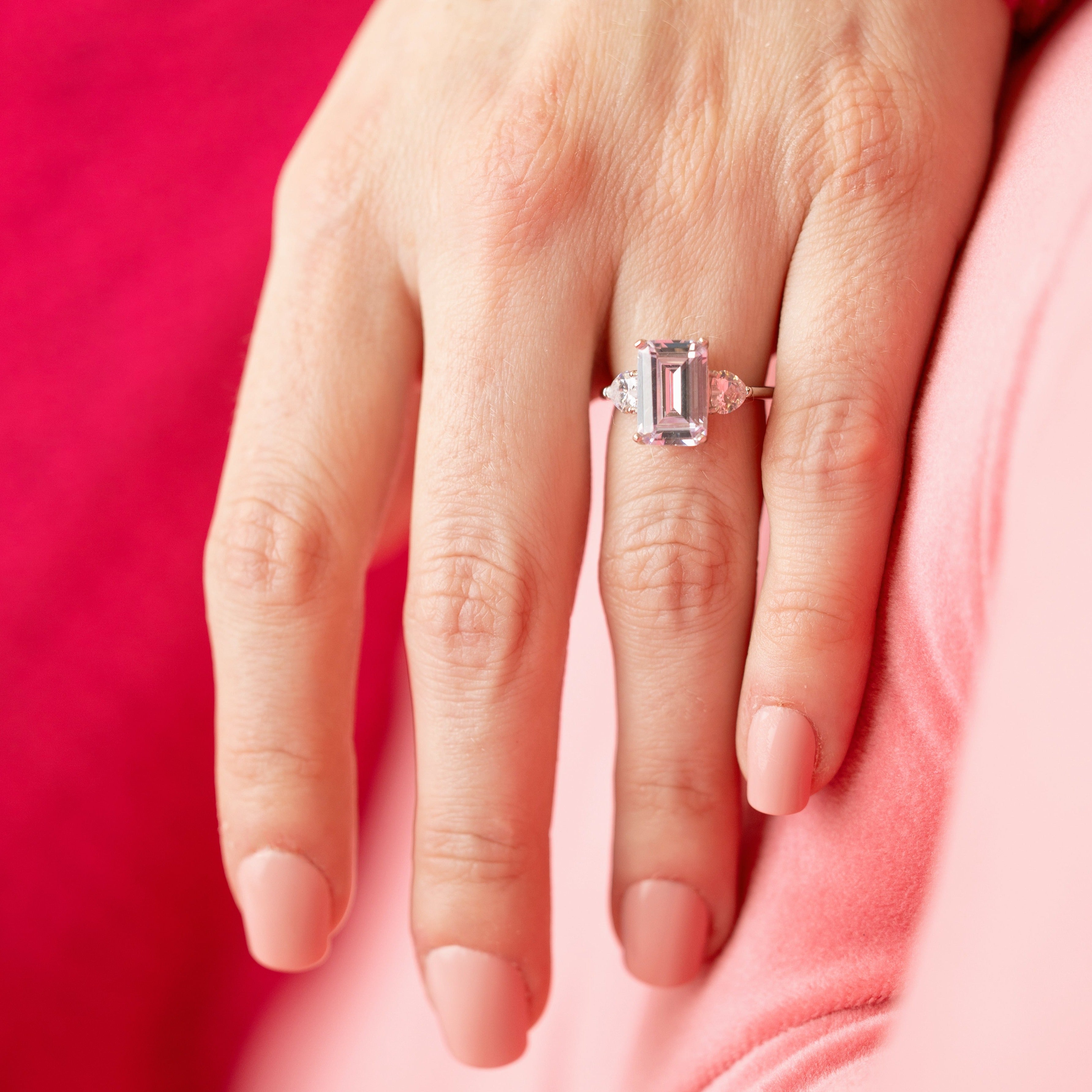 Loretta Engagement Ring in Silver - A Total Stunner!