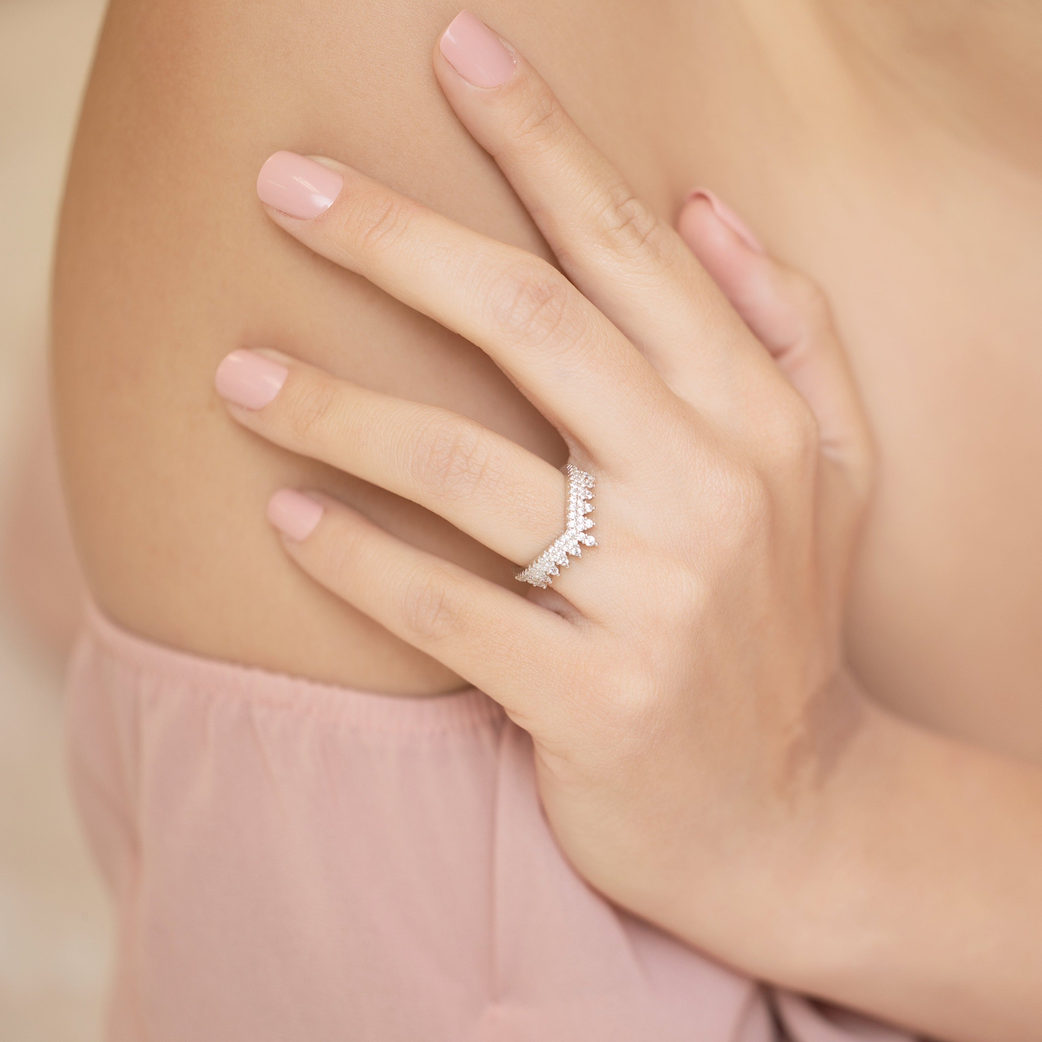 Tori Statement Ring in Silver - Crown for Your Stack!