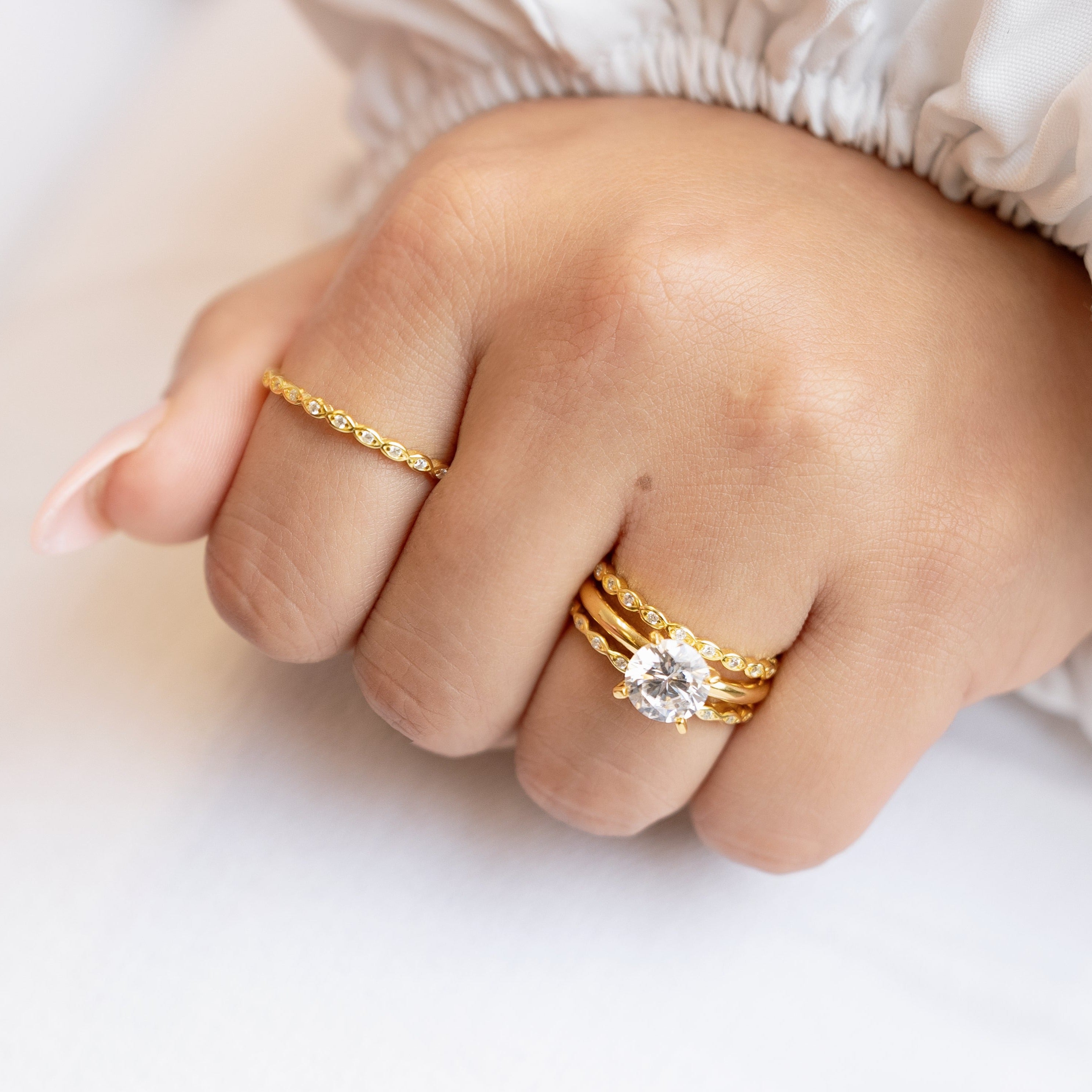 Vanessa Eternity Ring in Gold - Super Stacker!