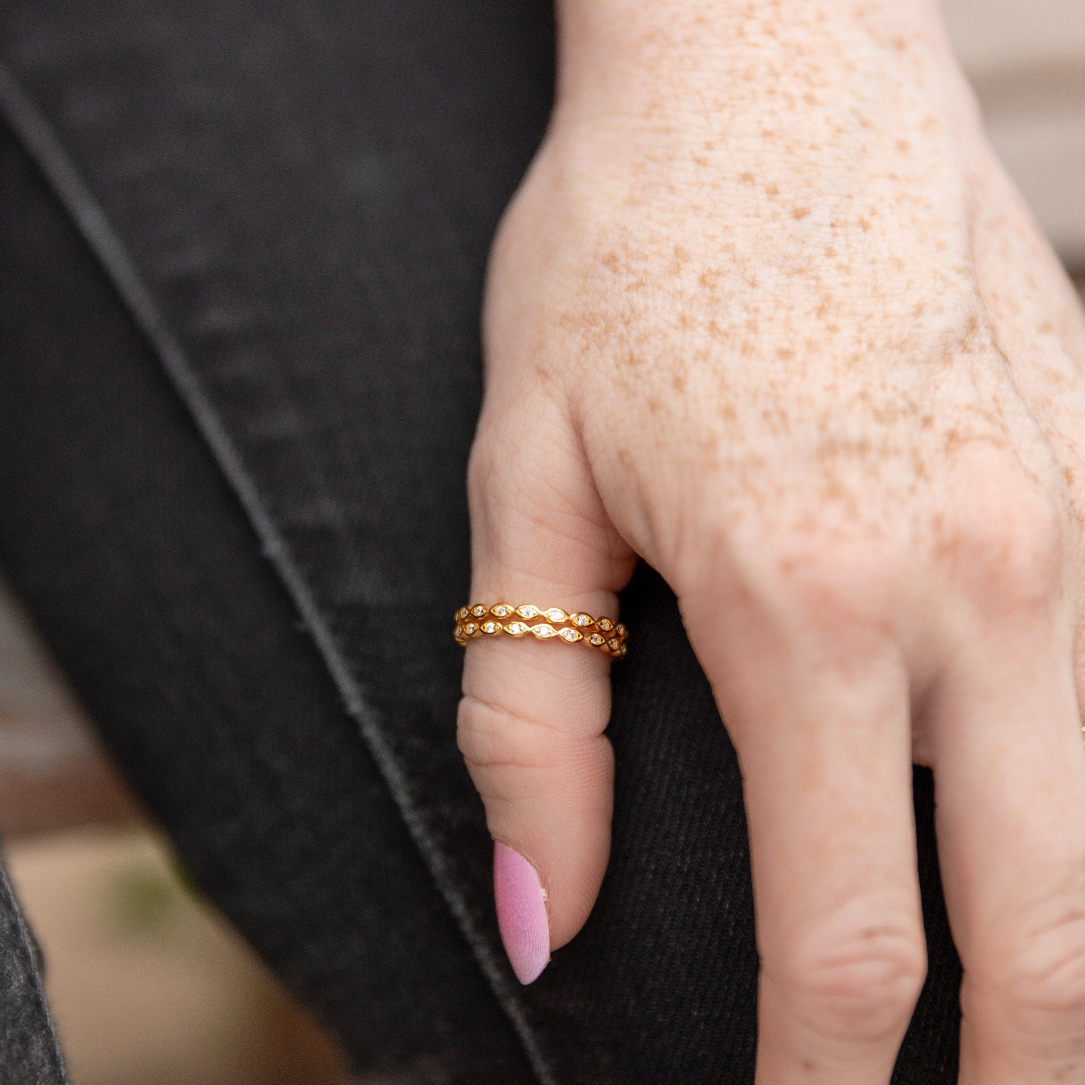 Vanessa Eternity Ring in Gold - Super Stacker!