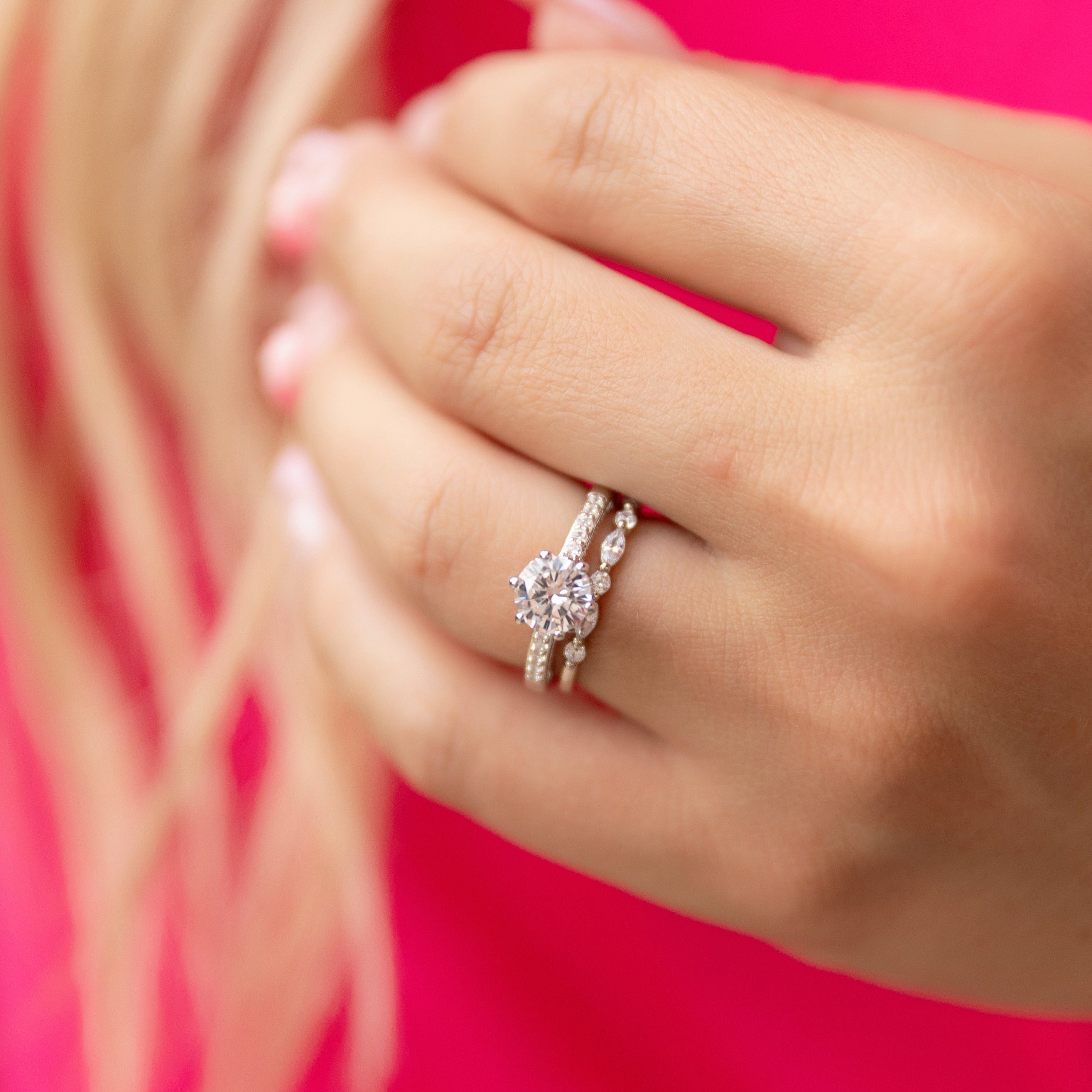 Madeleine Engagement Ring in Silver - With a Stunning Vintage Look