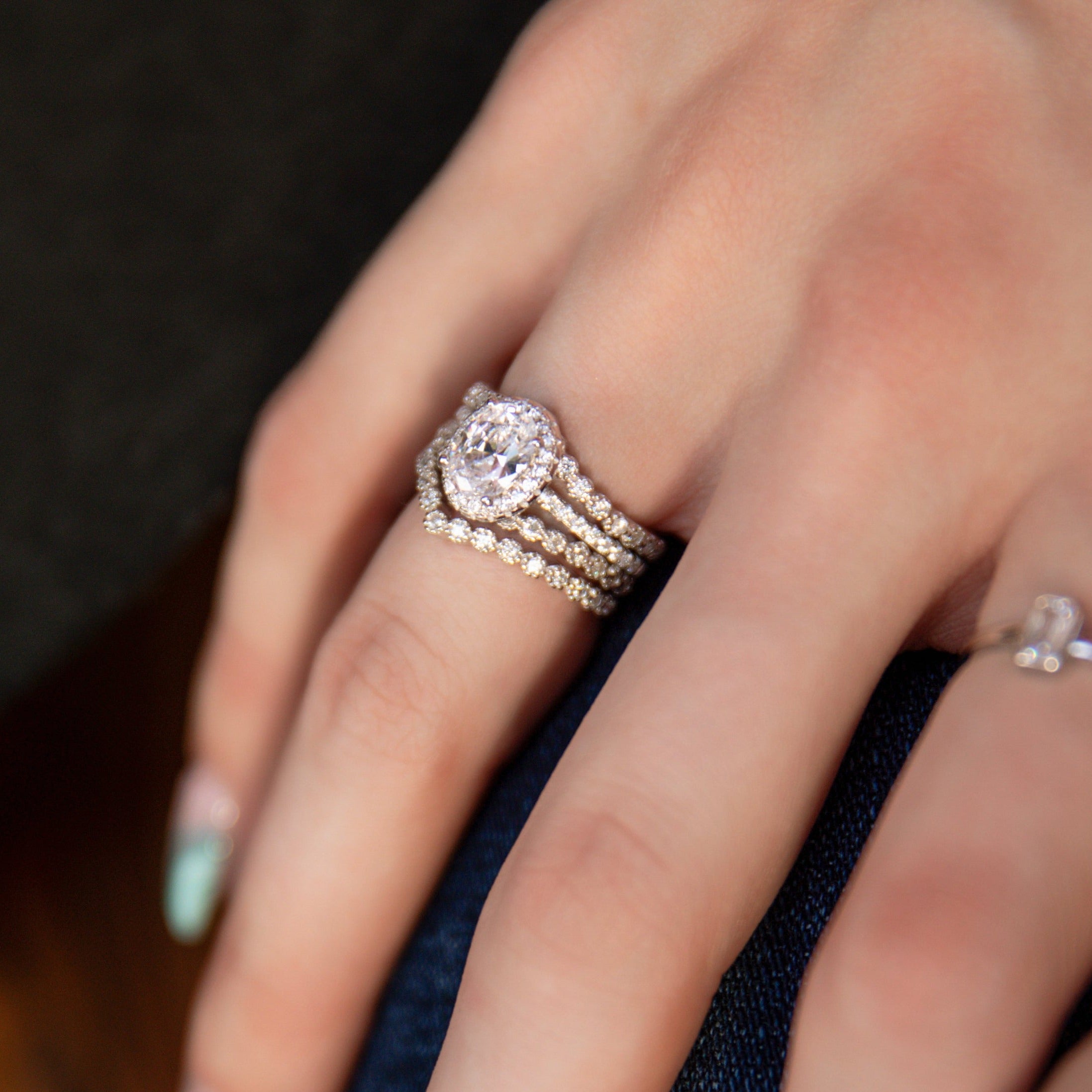 Mia Stackable Ring in Silver - Lux Chevron Design is a Sweet Stackable