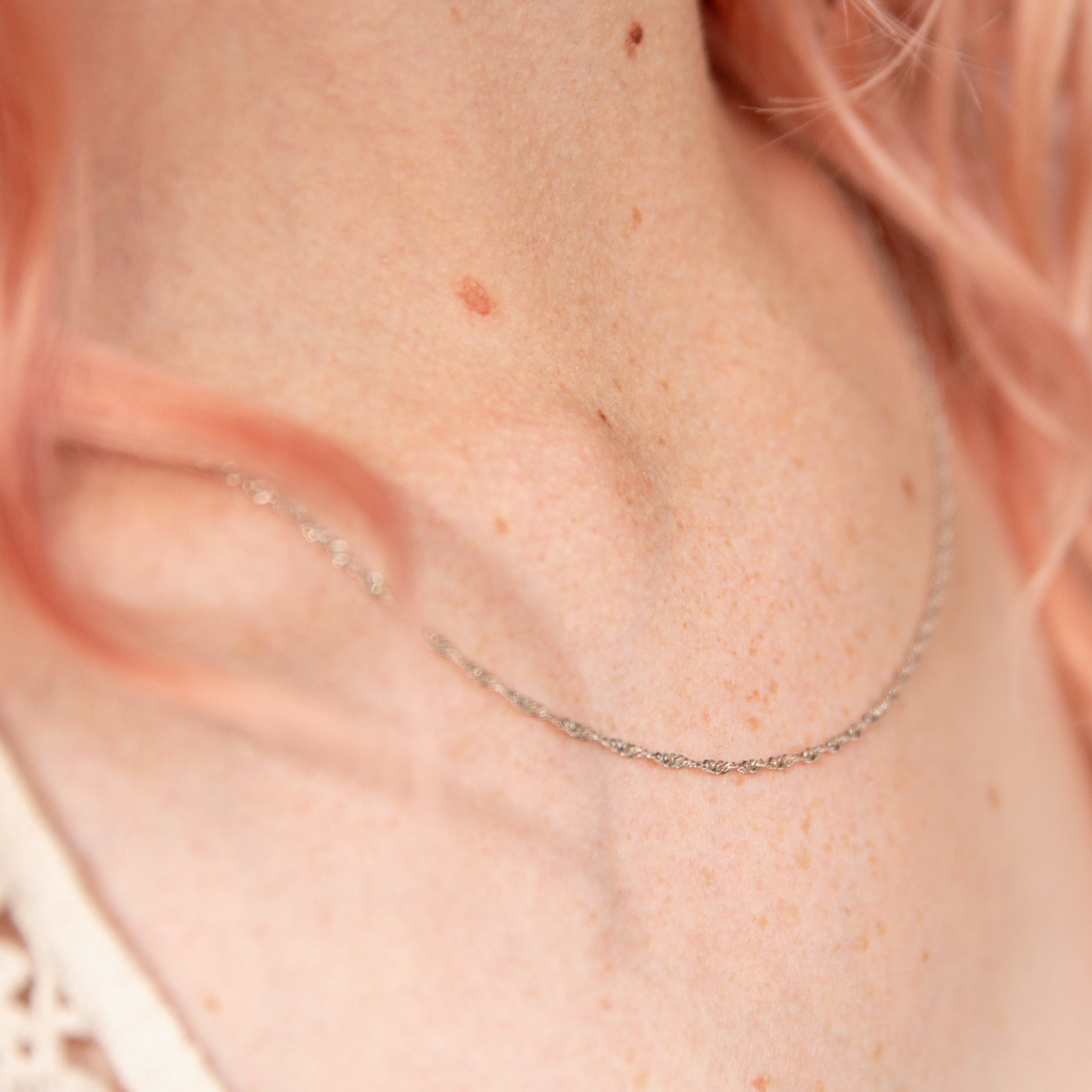 Simple Silver Chain - Classic Rope Style in 18 or 20 Inch Lengths