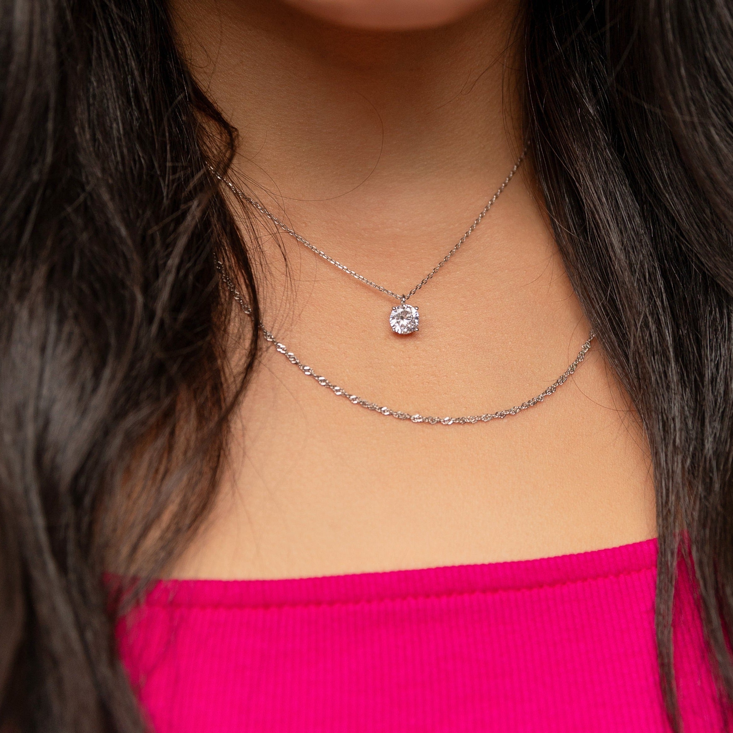 Simple Silver Chain - Classic Rope Style in 18 or 20 Inch Lengths