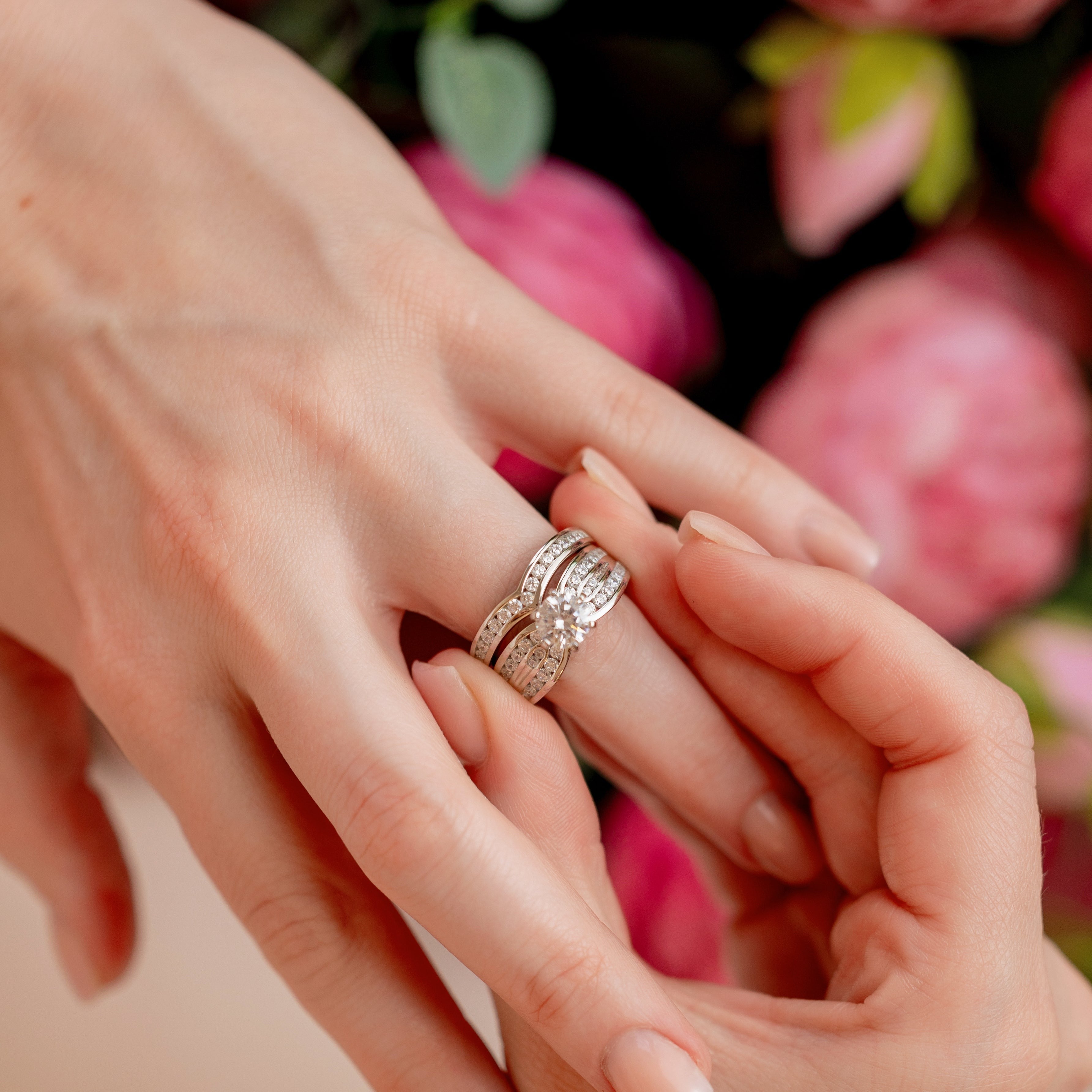 Vivian Engagement Ring in Silver - Last Call for the Vivacious Vivian