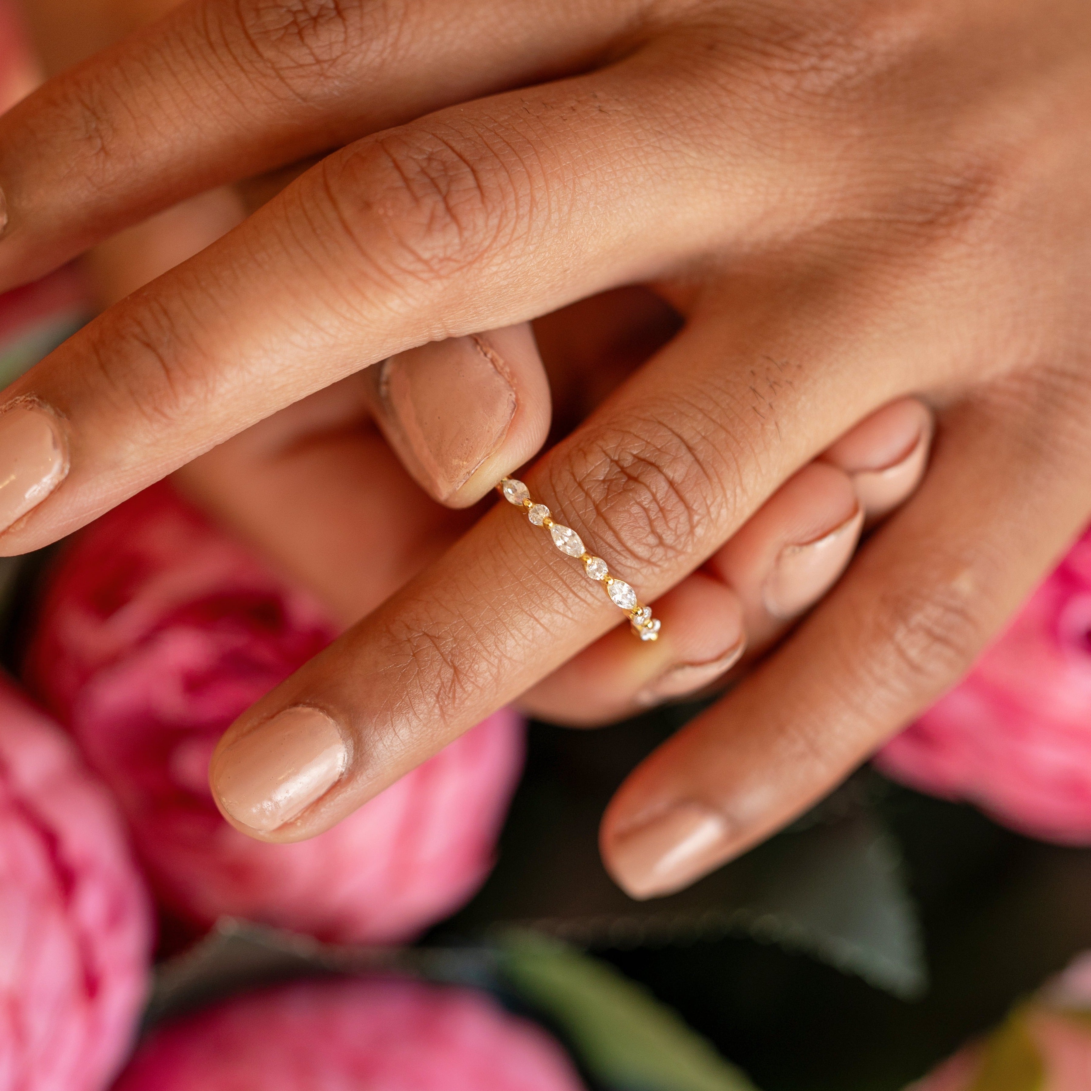 Rosalind Stackable Ring in Gold - Effortlessly Stackable!