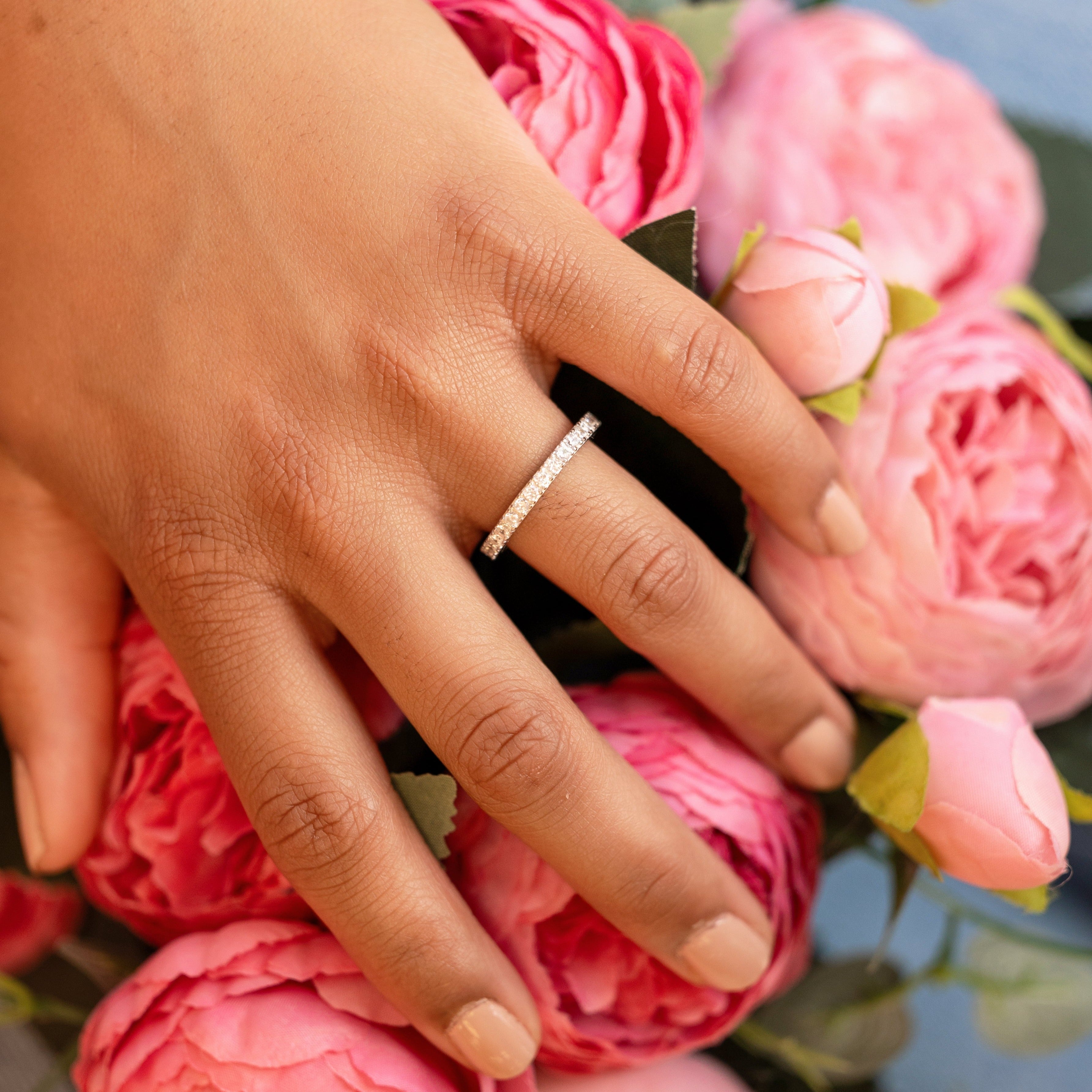 Chloe Eternity Ring in Silver - Thin to Win!