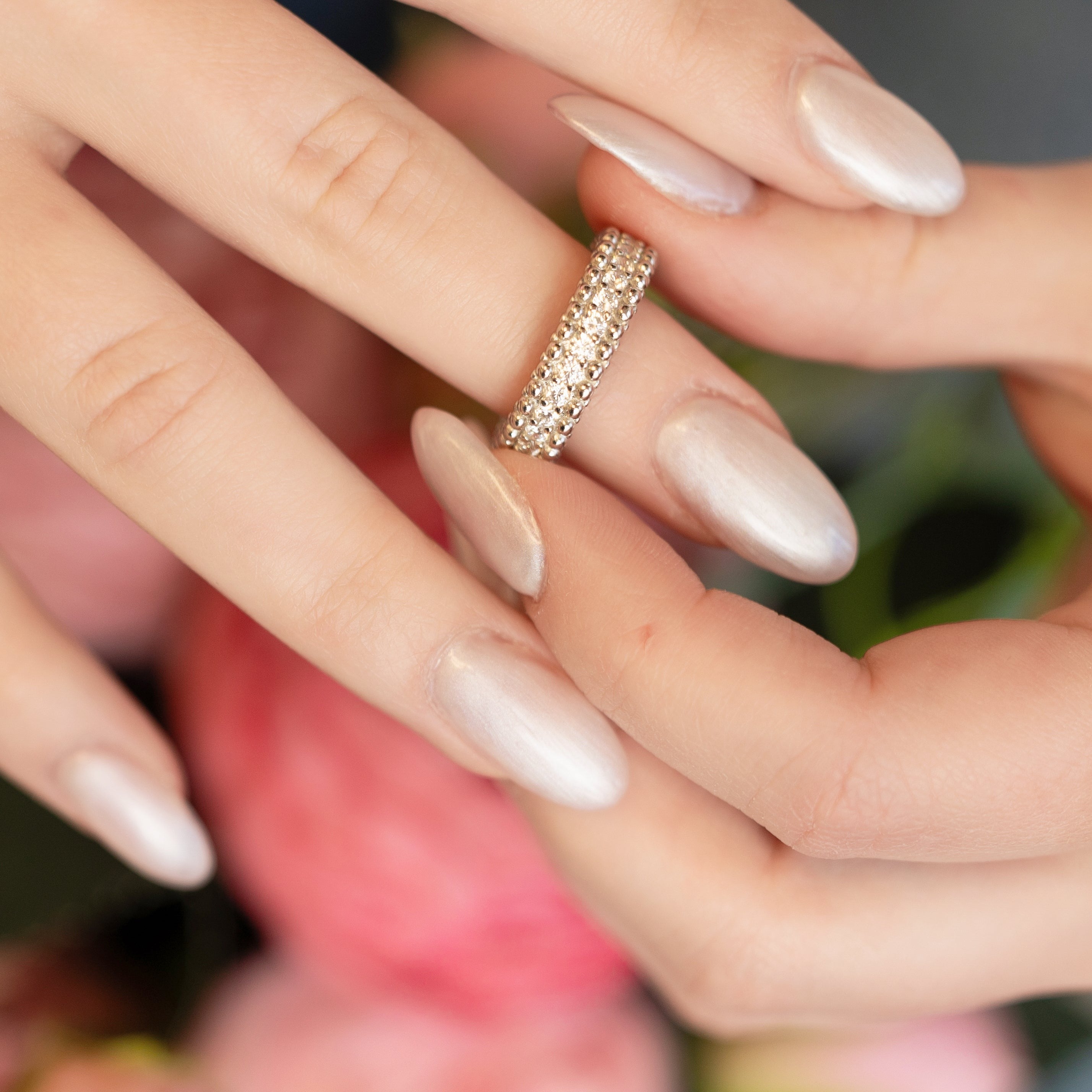 Reese Ring in Silver - Stunning Eternity Band, Great for Stacking