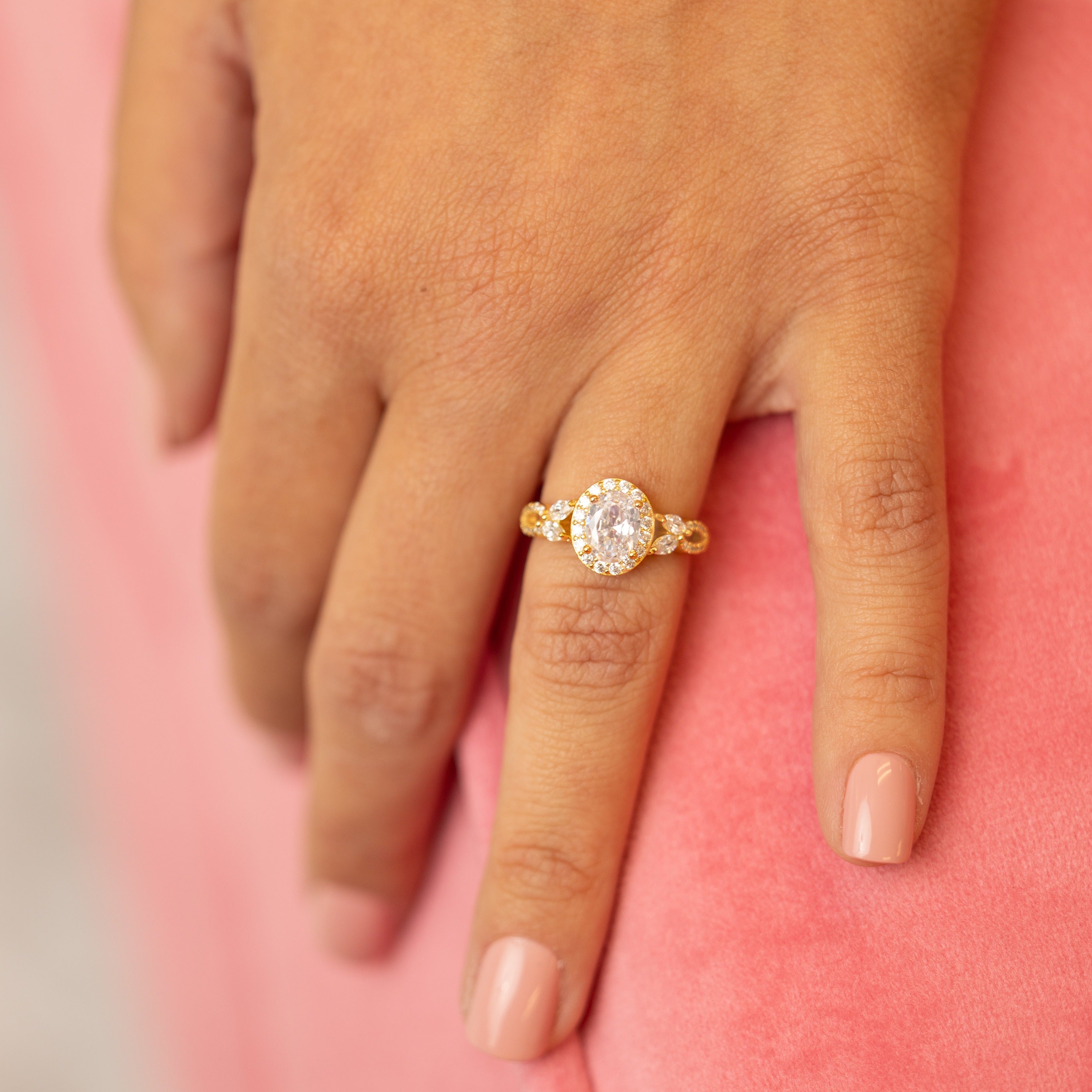 Victoria Engagement in Gold - For That Vintage Look & Feel!