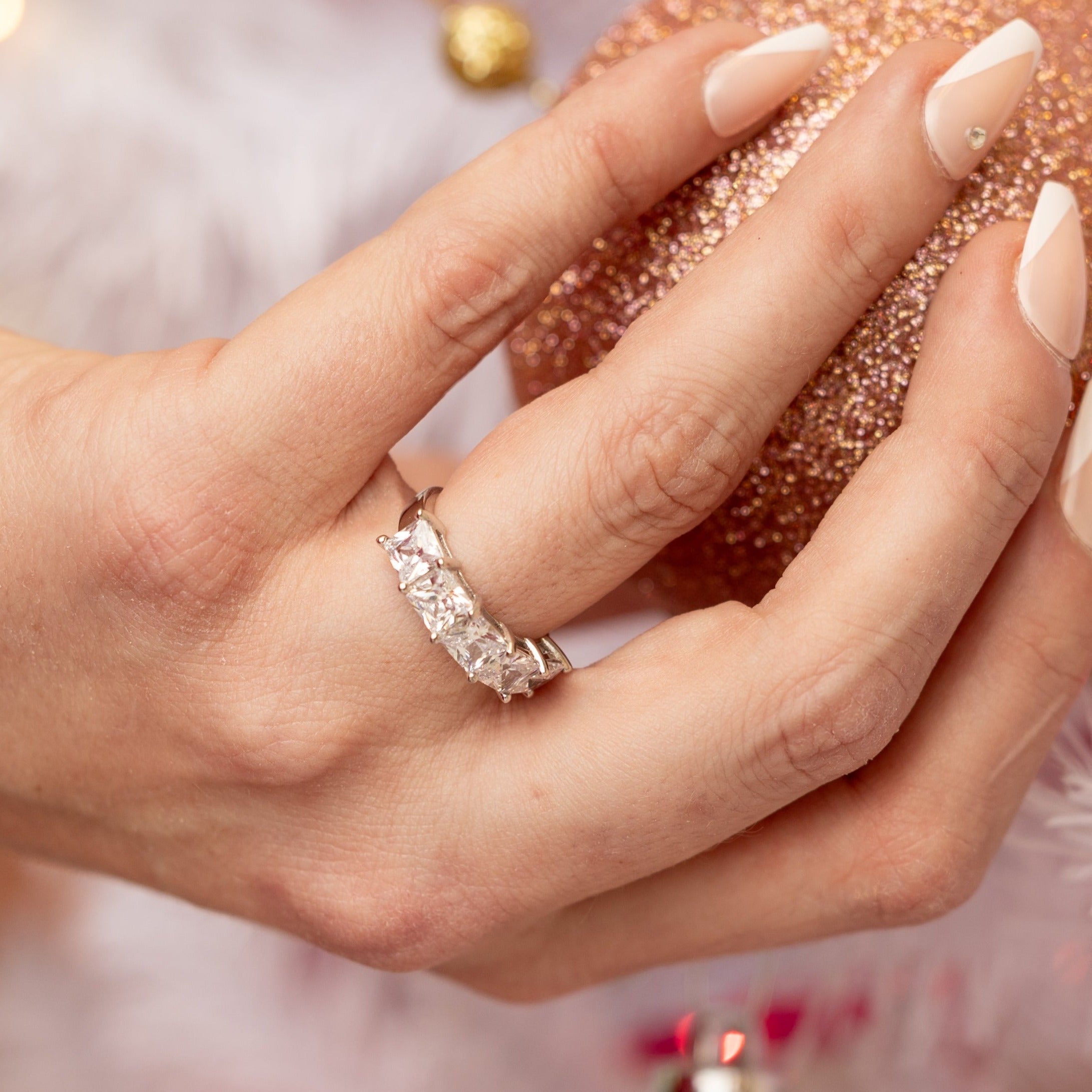 Lauren Channel Ring in Silver - Because 5 Stones are Better than One