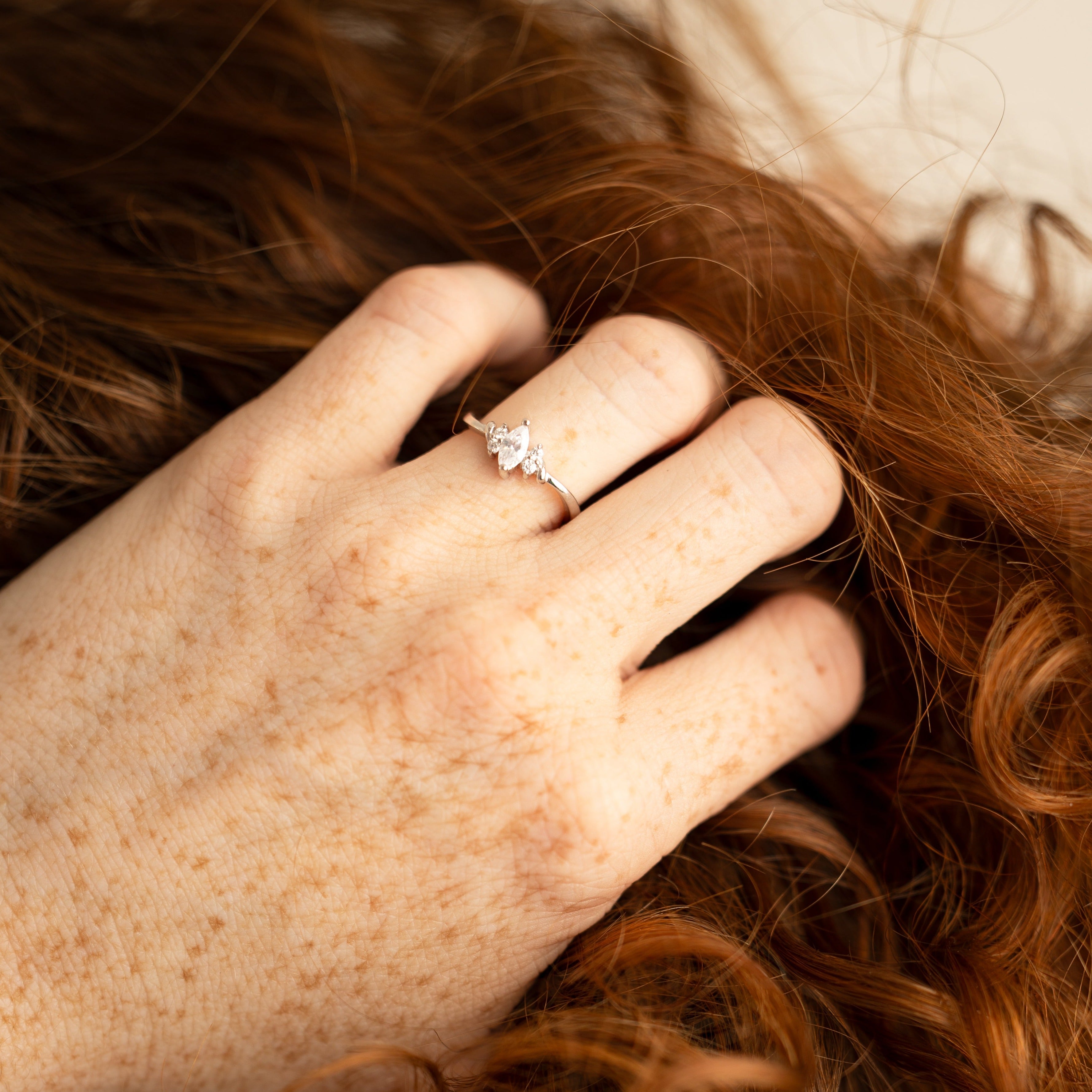 Rita Statement Ring in Silver - Unique Sense of Movement