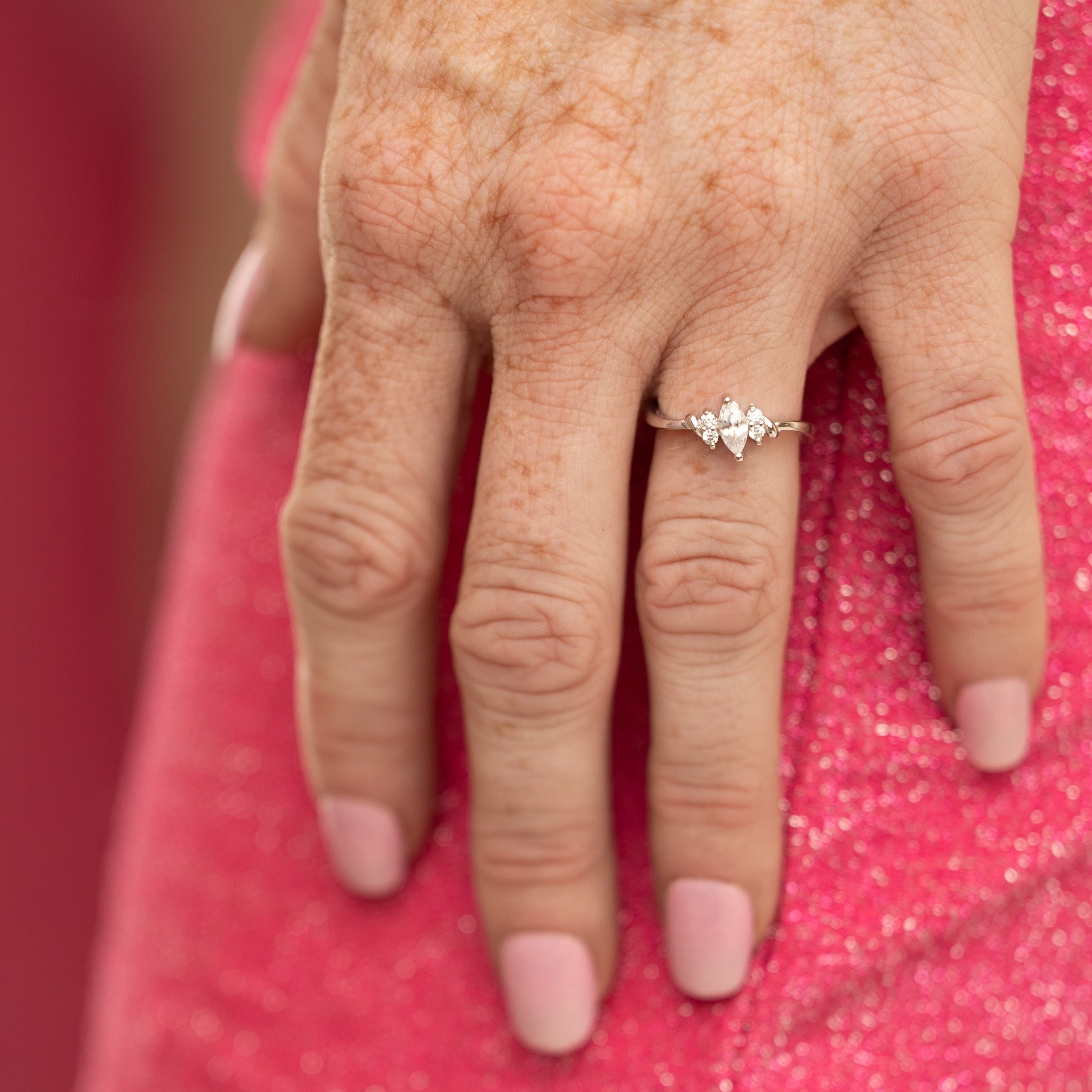 Rita Statement Ring in Silver - Unique Sense of Movement