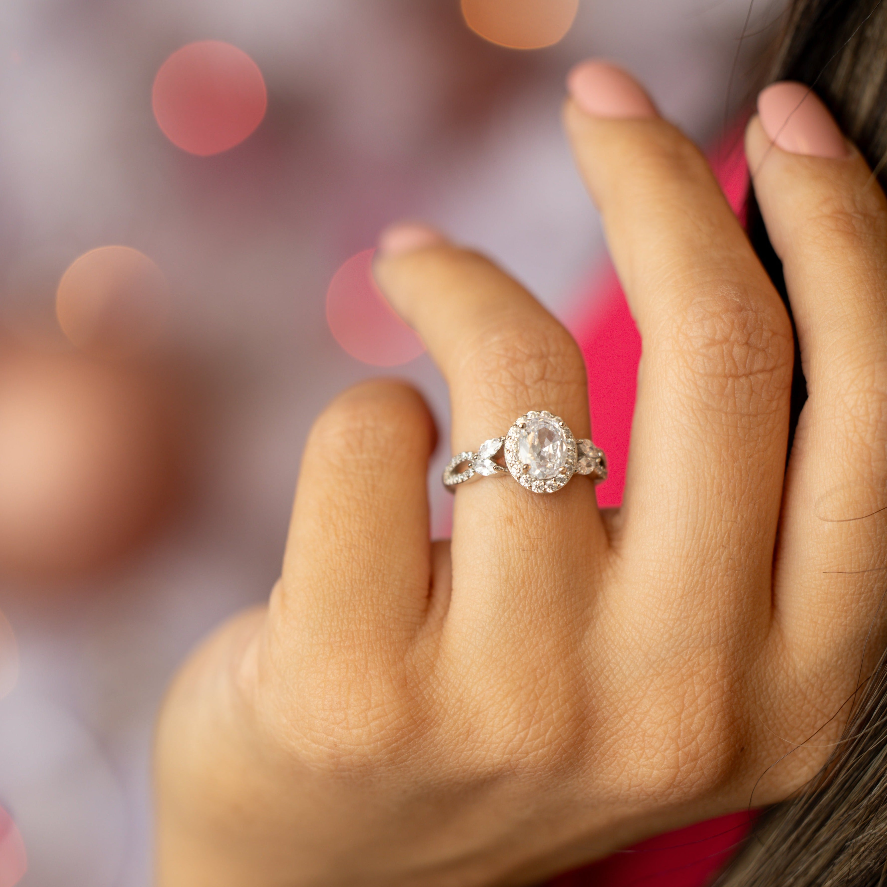 Victoria Engagement Ring in Silver - For That Vintage Look and Feel!