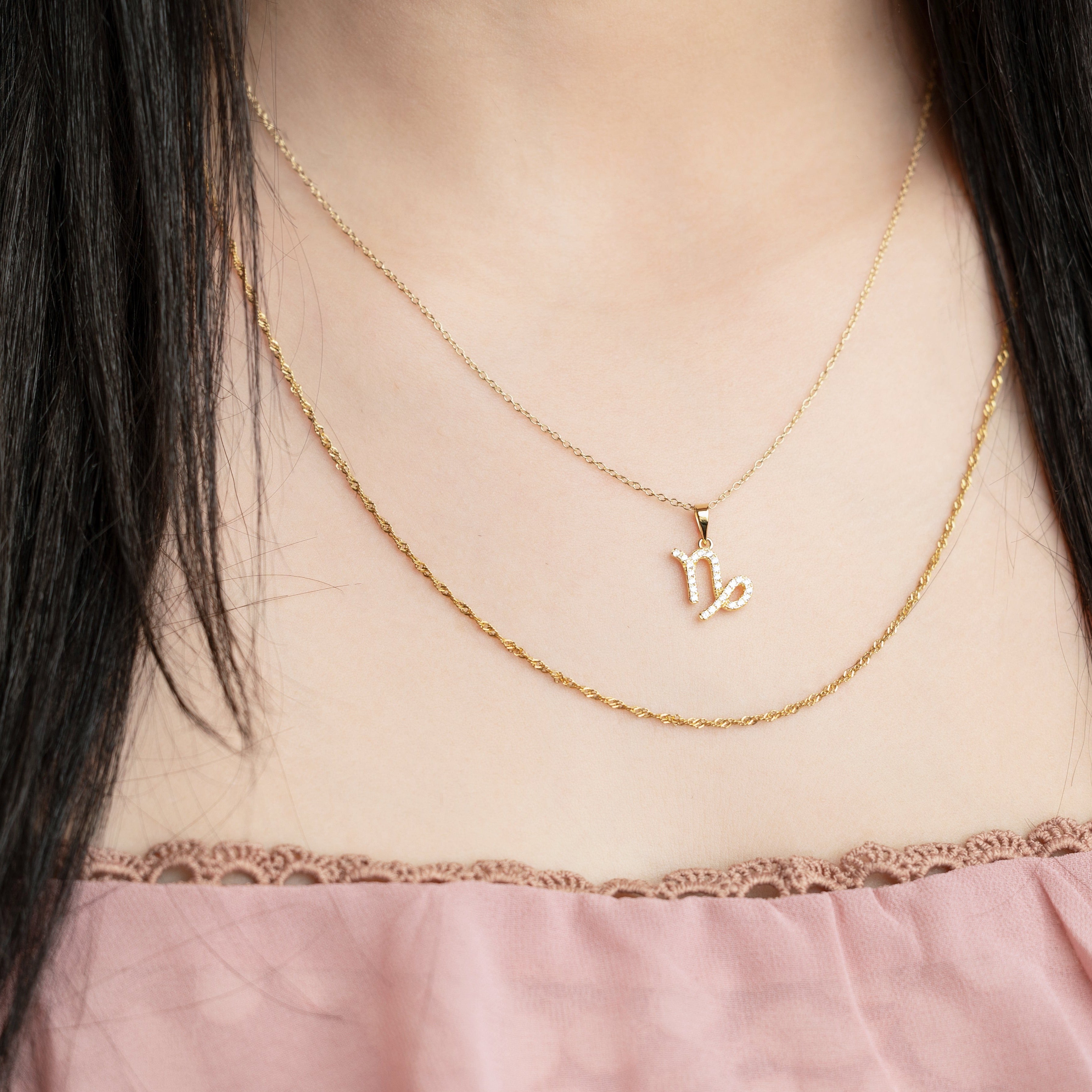 Capricorn Necklace in Gold