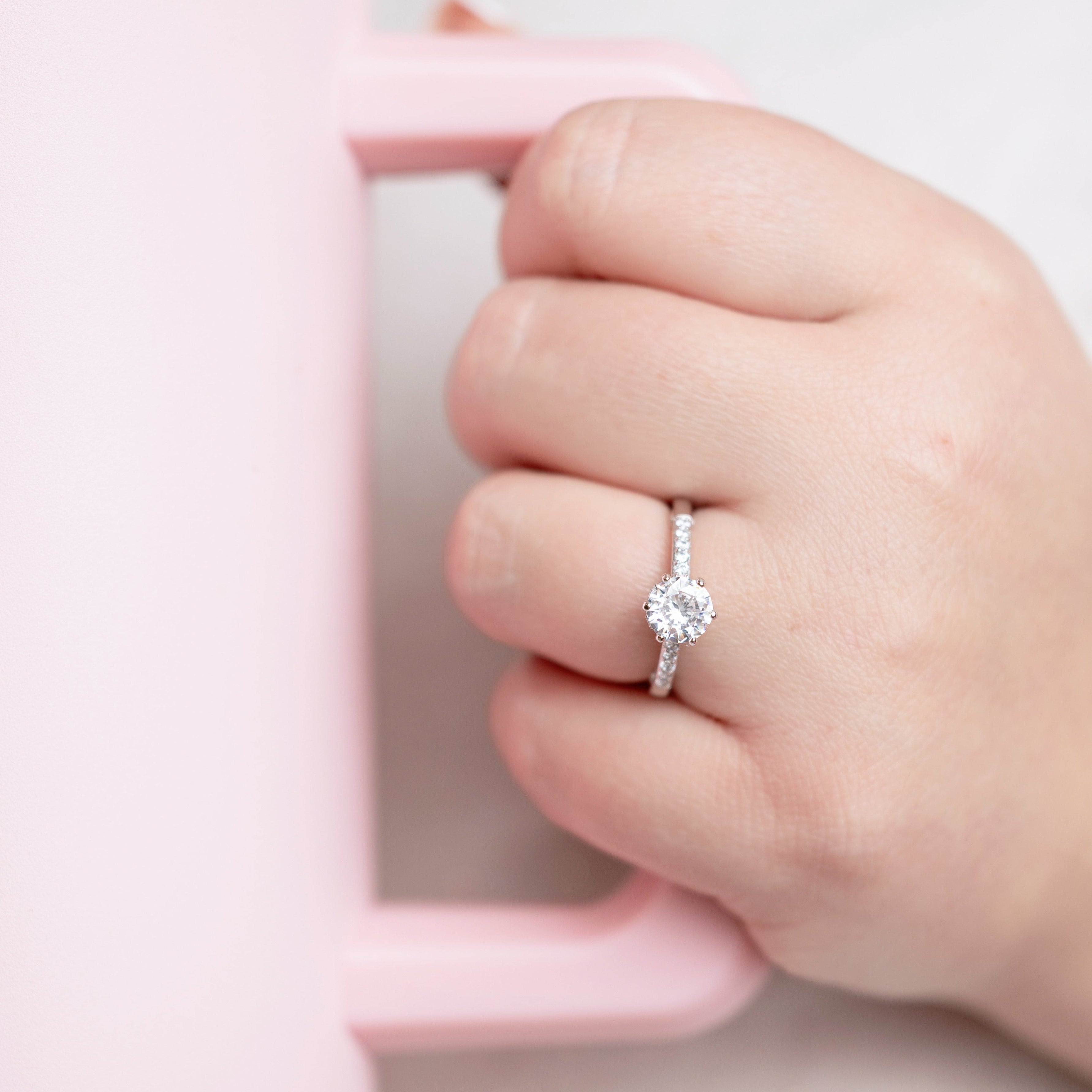 Madeleine Engagement Ring in Silver - With a Stunning Vintage Look