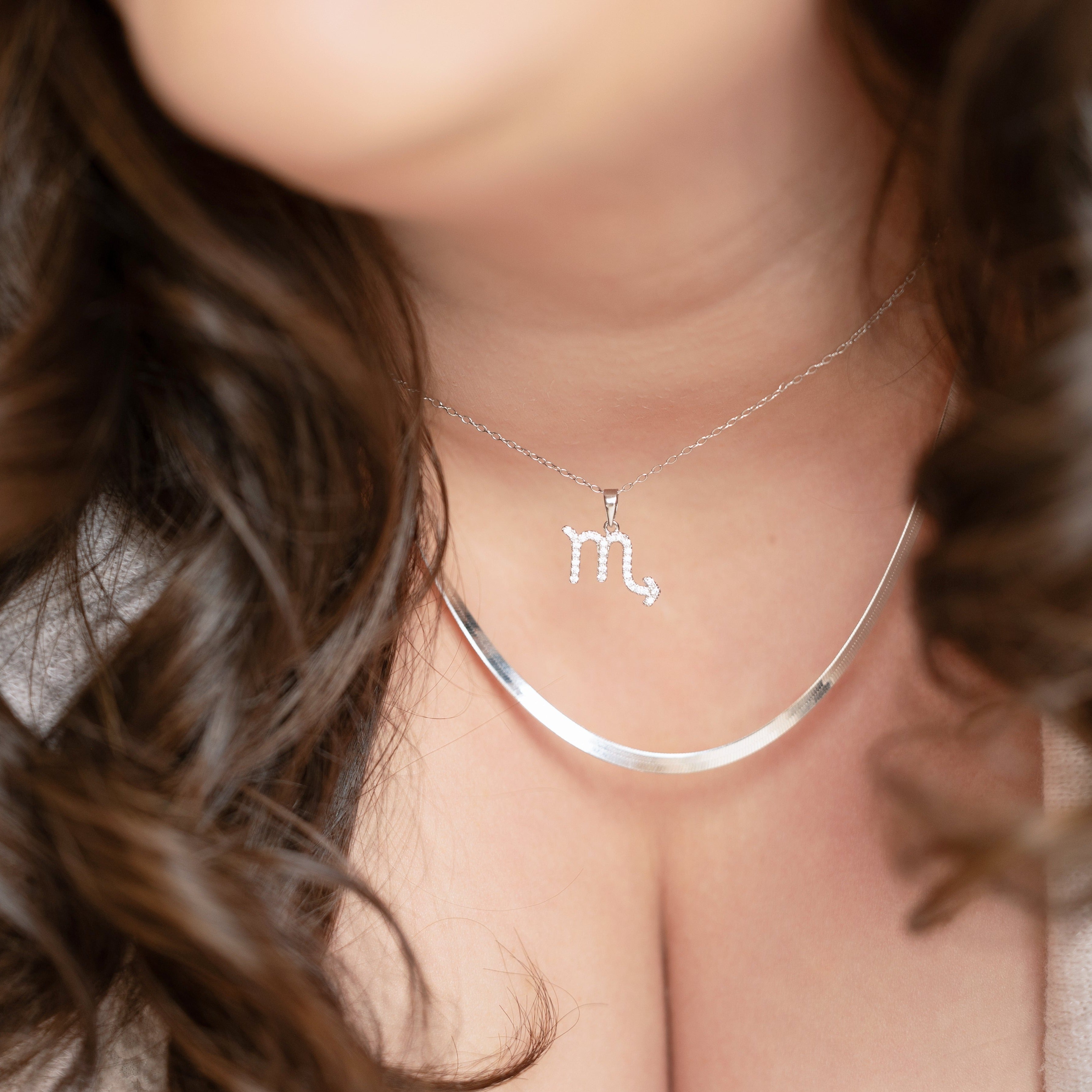 Scorpio Necklace with CZ Sparkle