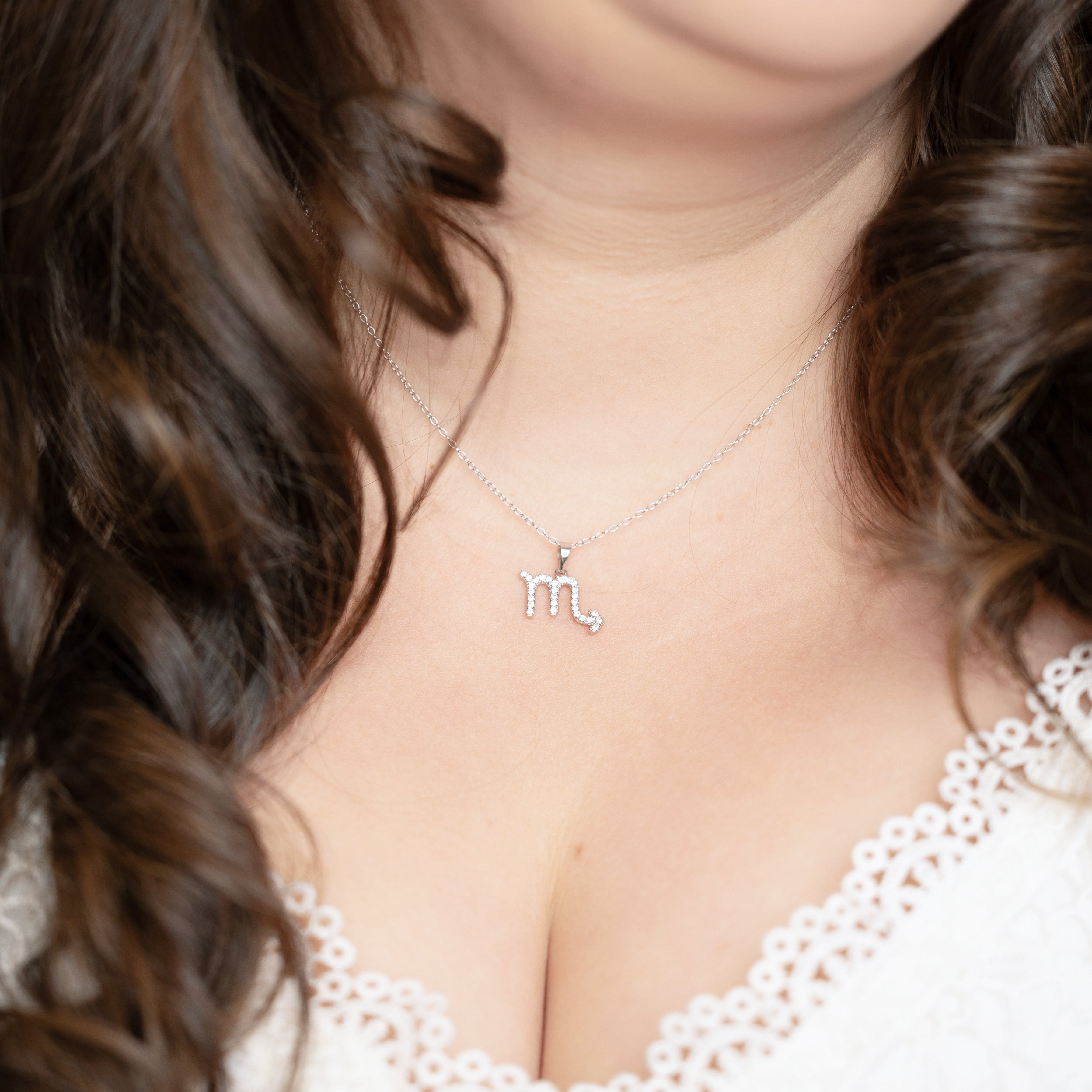 Scorpio Necklace with CZ Sparkle