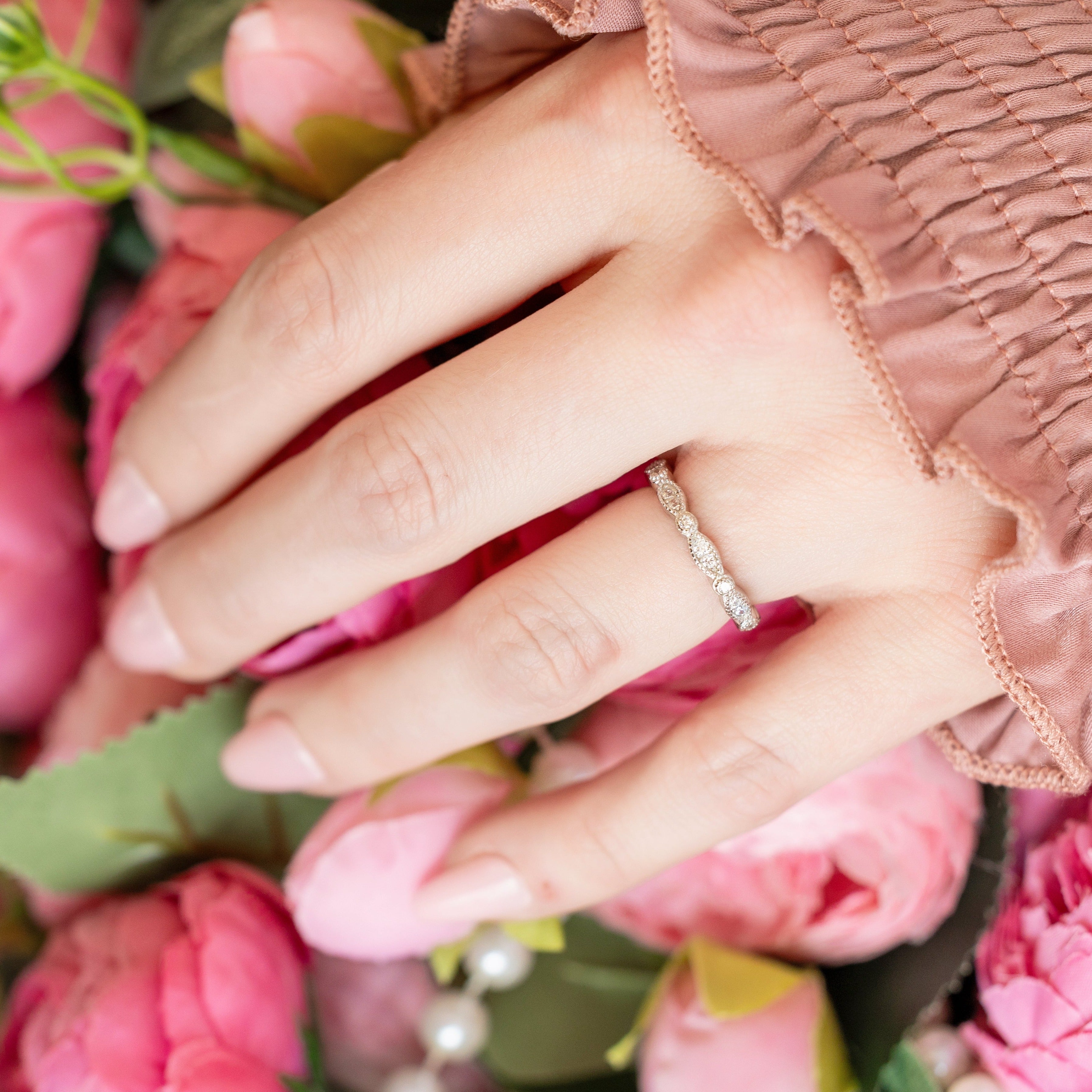 Marquessa Stackable Ring in Silver - Perfect to Stack or Stand Alone!