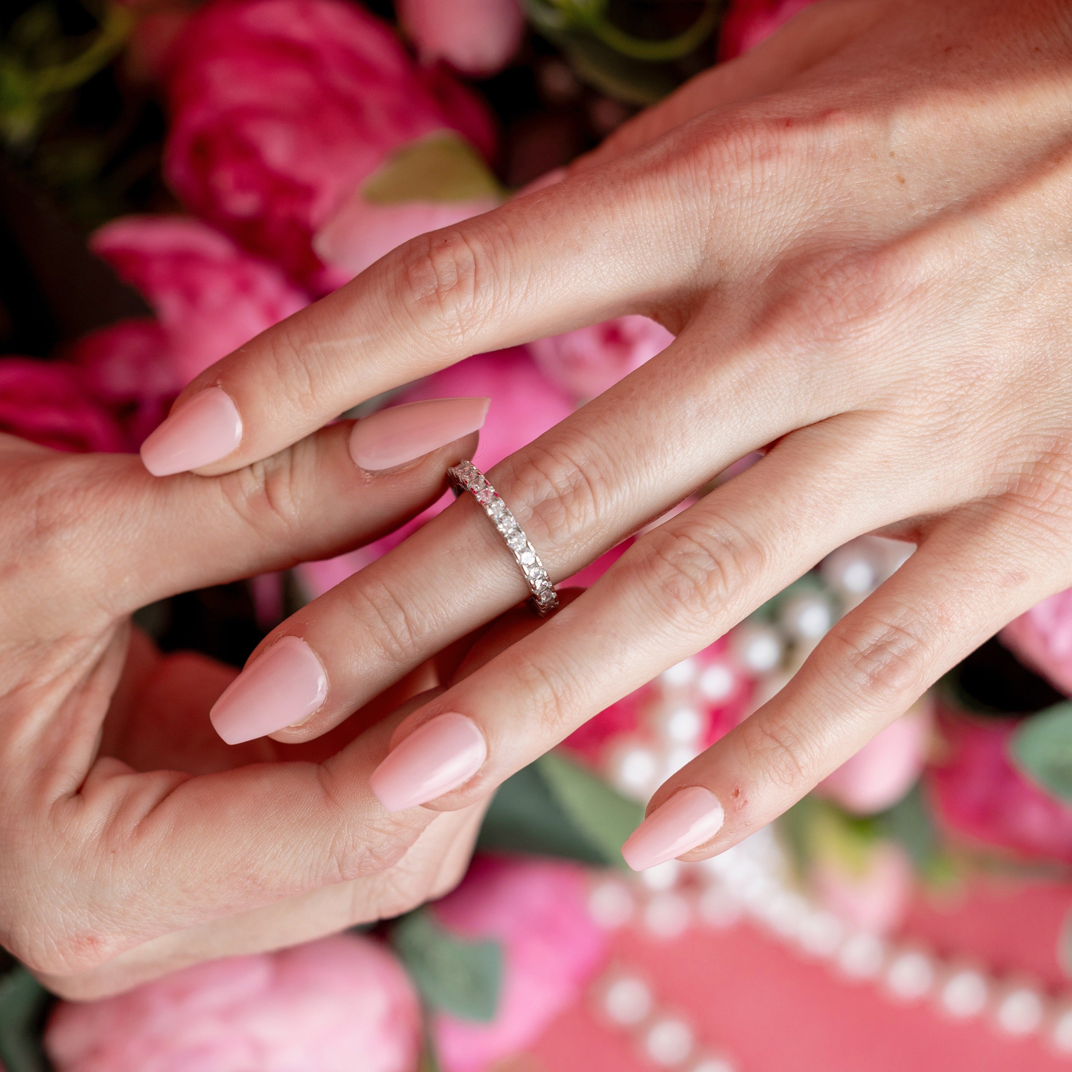 Kayla Eternity Ring in Silver - Stackable Perfection!