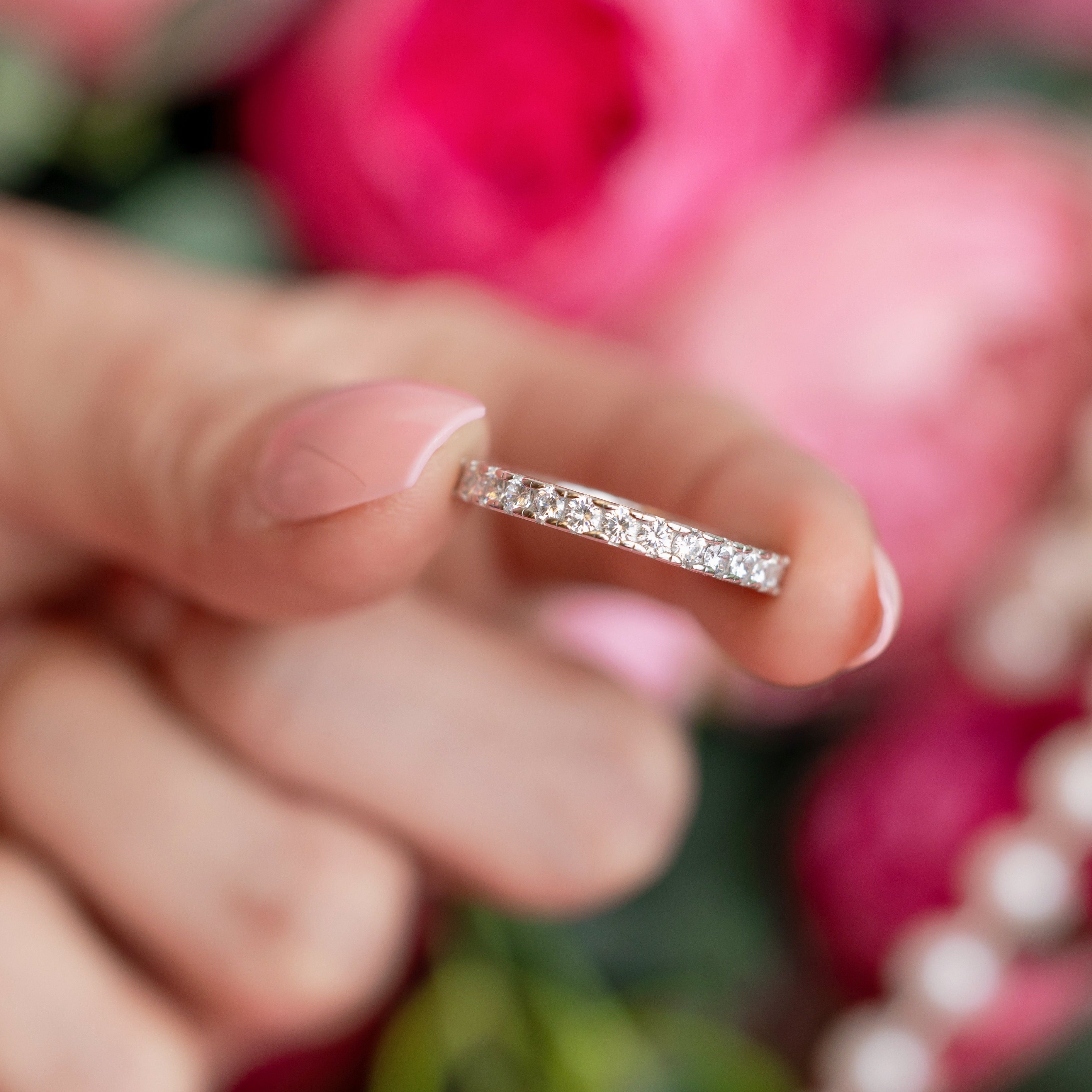 Kayla Eternity Ring in Silver - Stackable Perfection!