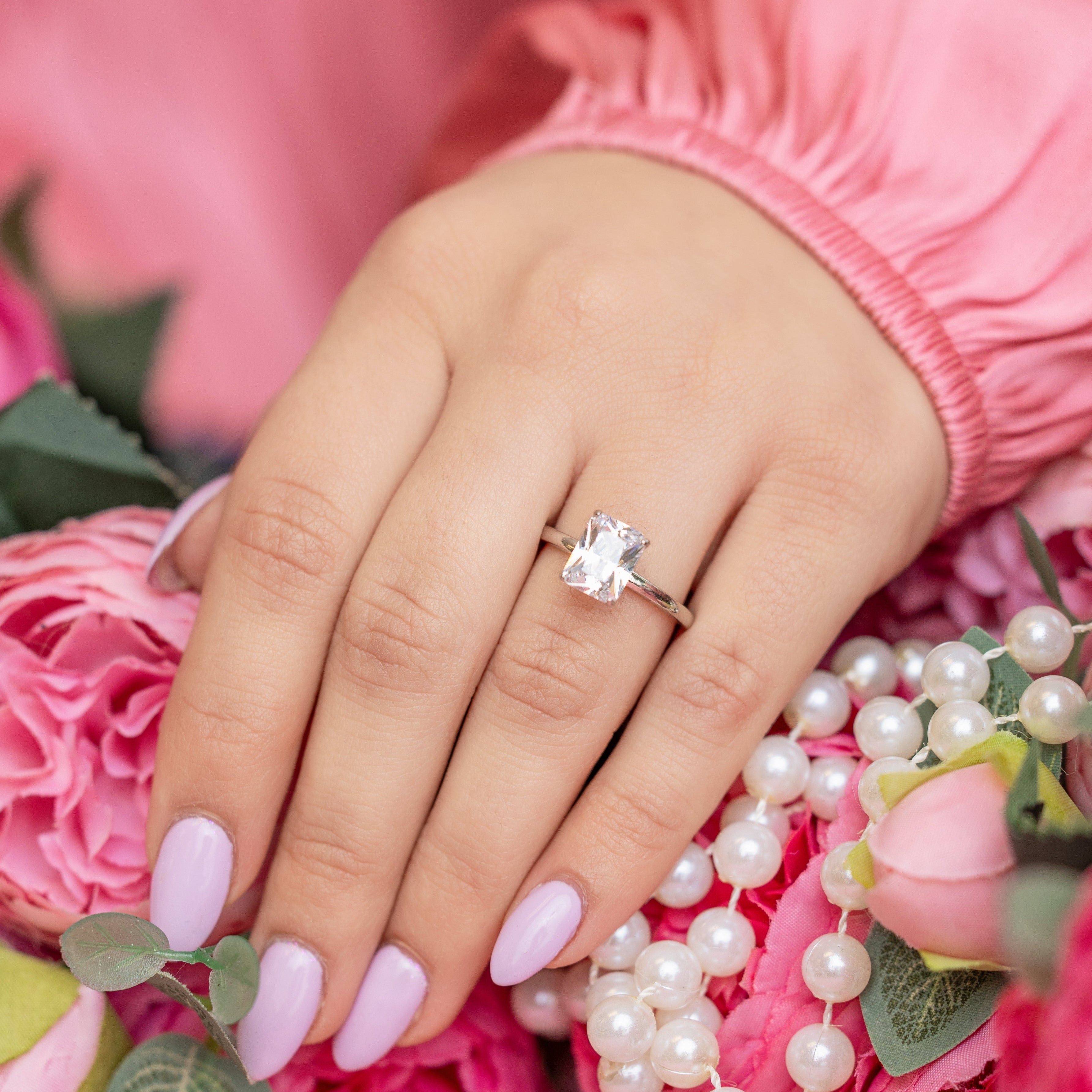 Katherine Engagement Ring in Silver - Essential Brilliance!