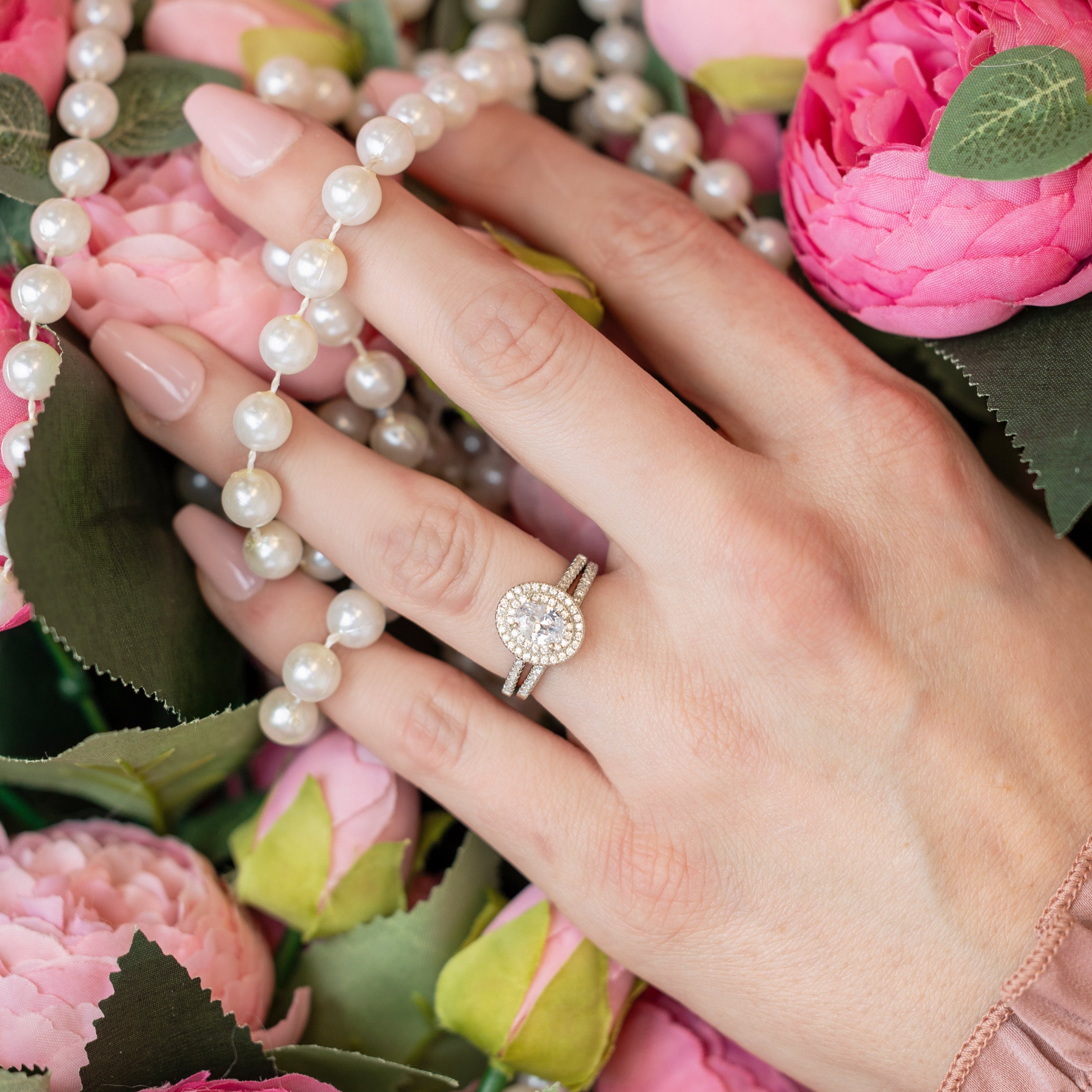 Daphne Engagement Ring in Silver - Last call for this Elegant Ring!