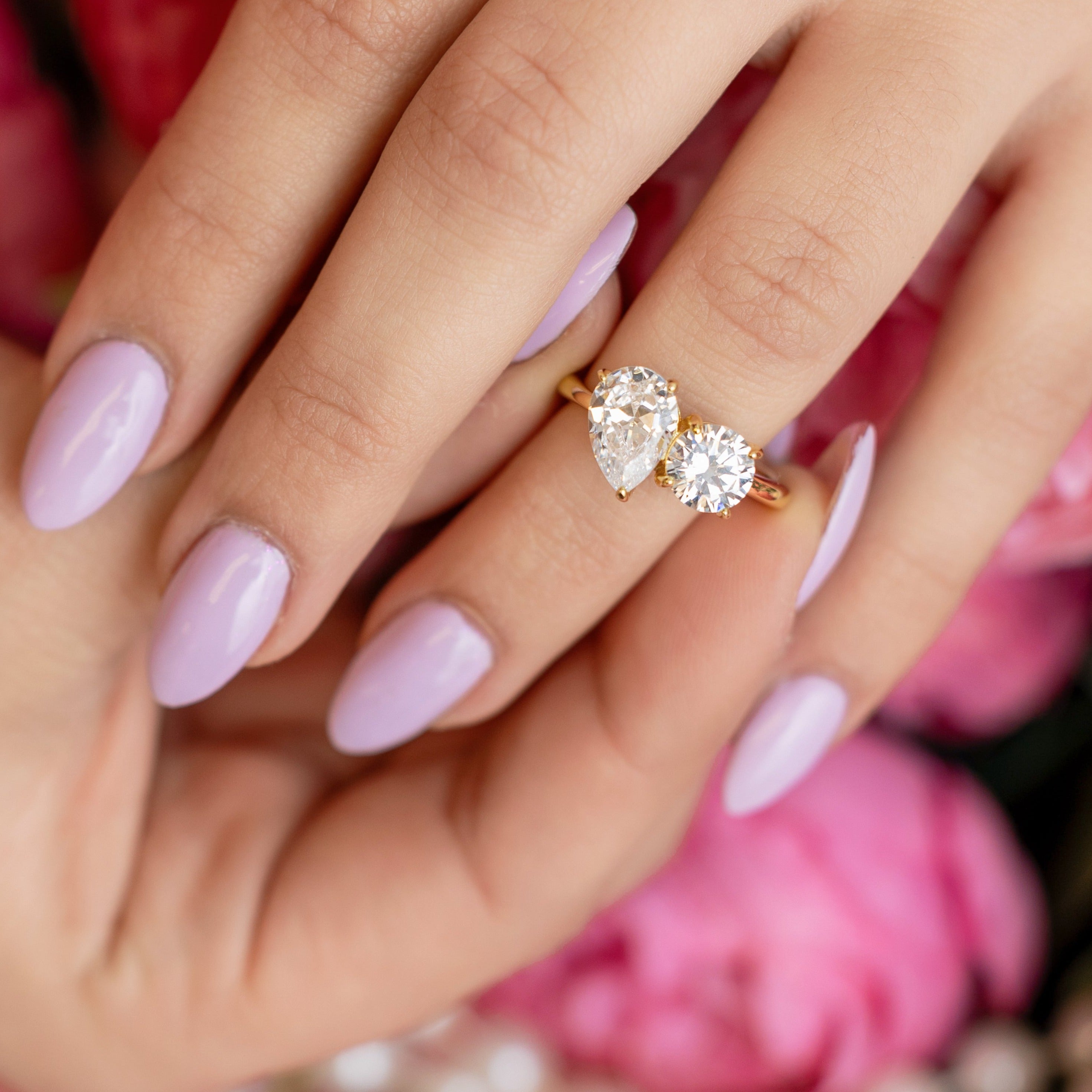 Aurora Ring in Gold - Double Feature Stones