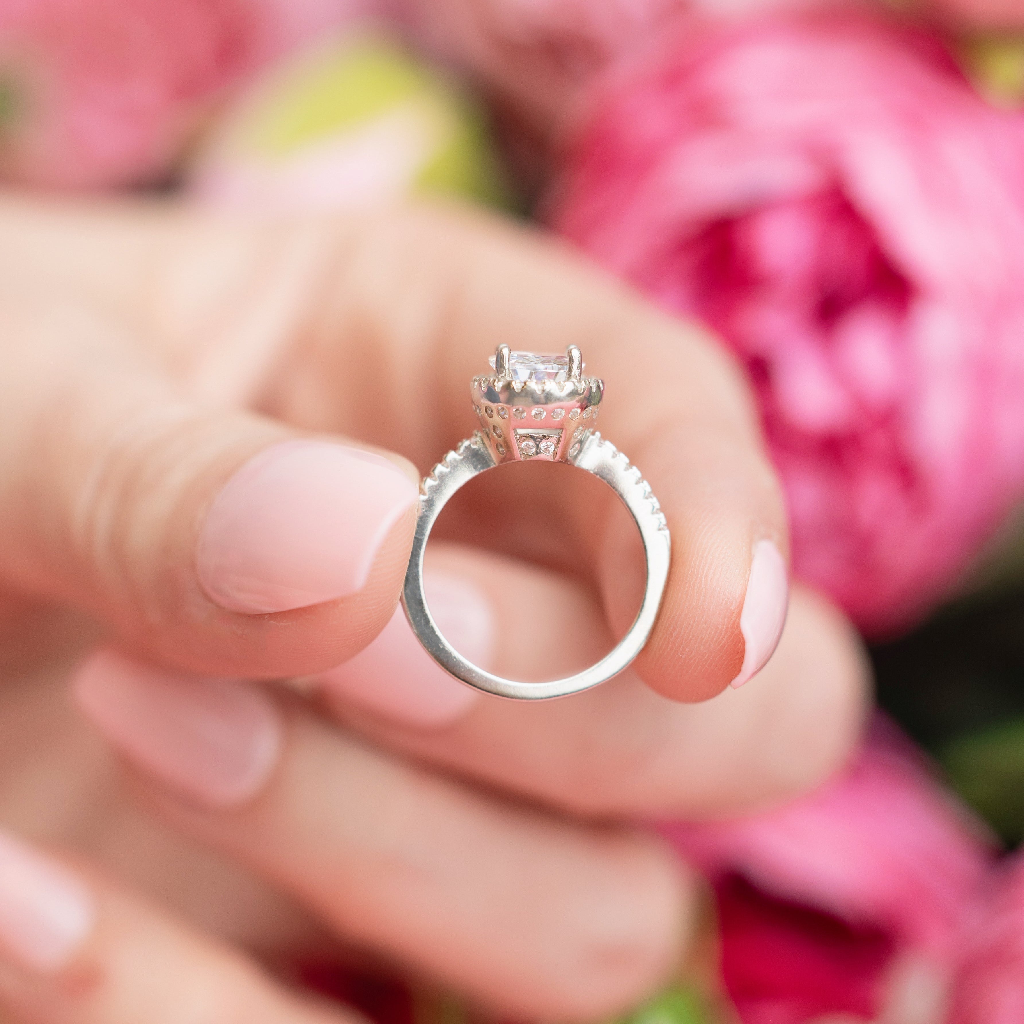 Guinevere Engagement Ring in Silver - Perfect Travel Twin for Your Next Adventure