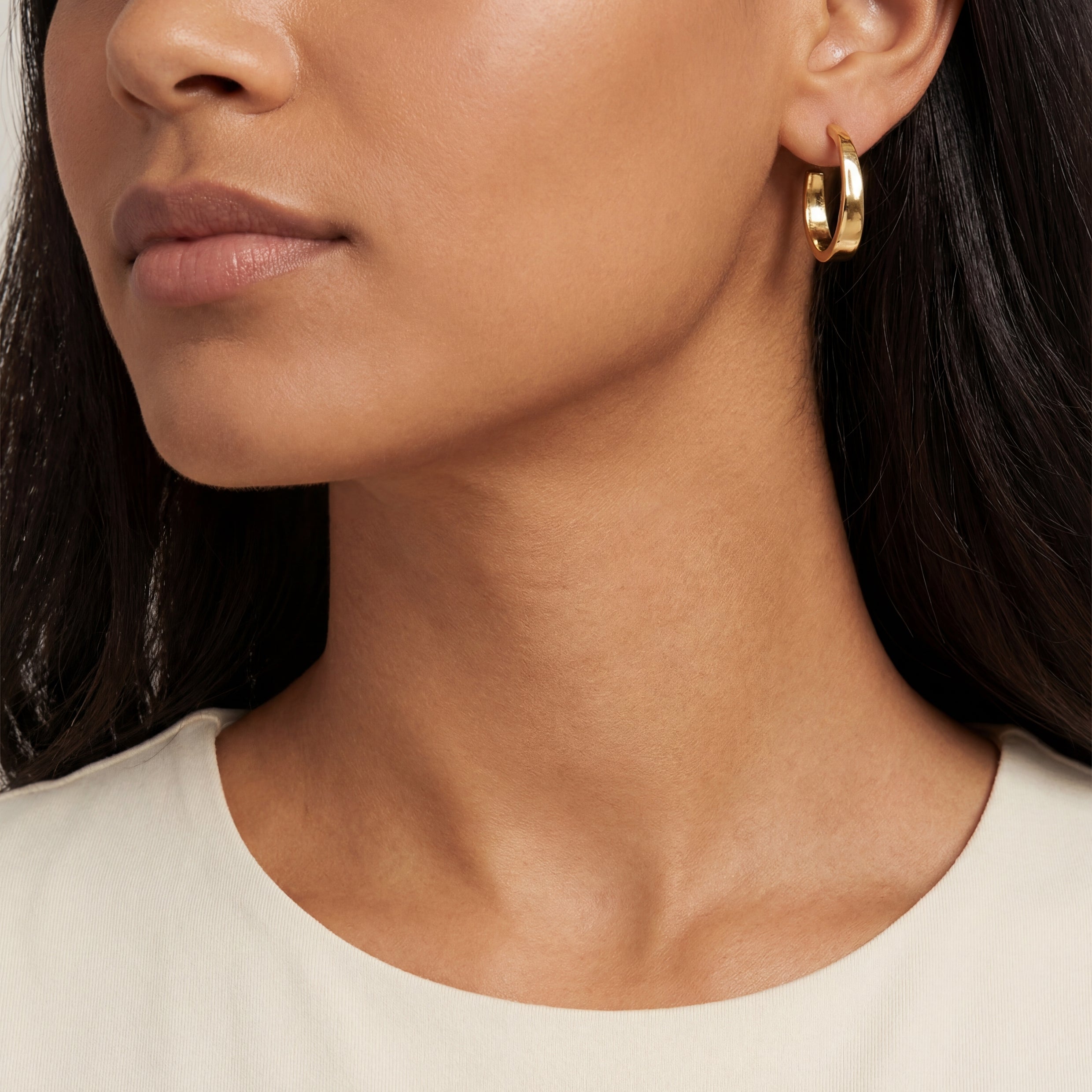 Mimas Earrings in Gold - Classic Look with a Twist