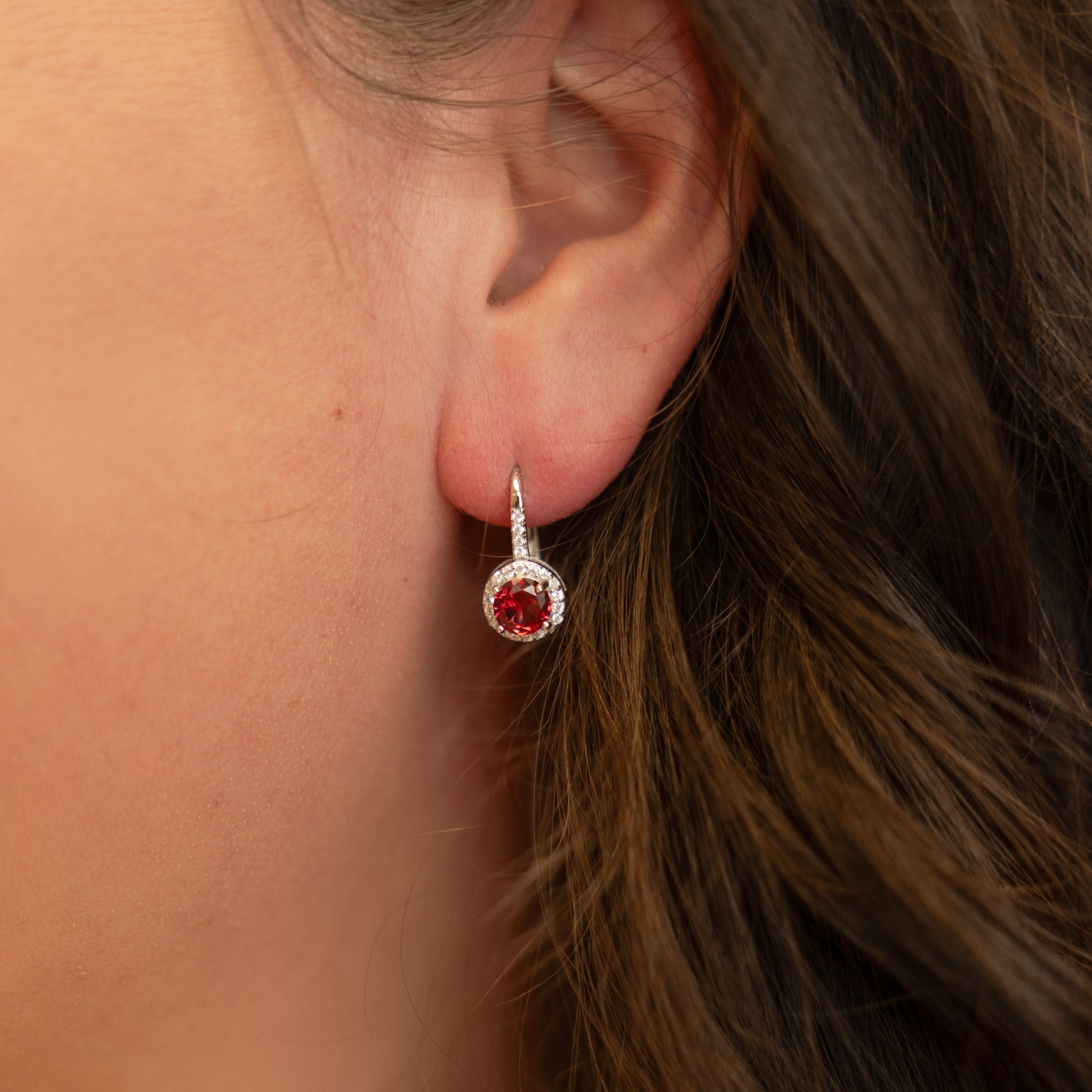 Ruby Drop Earrings - Flawless Red for Everyday Wear